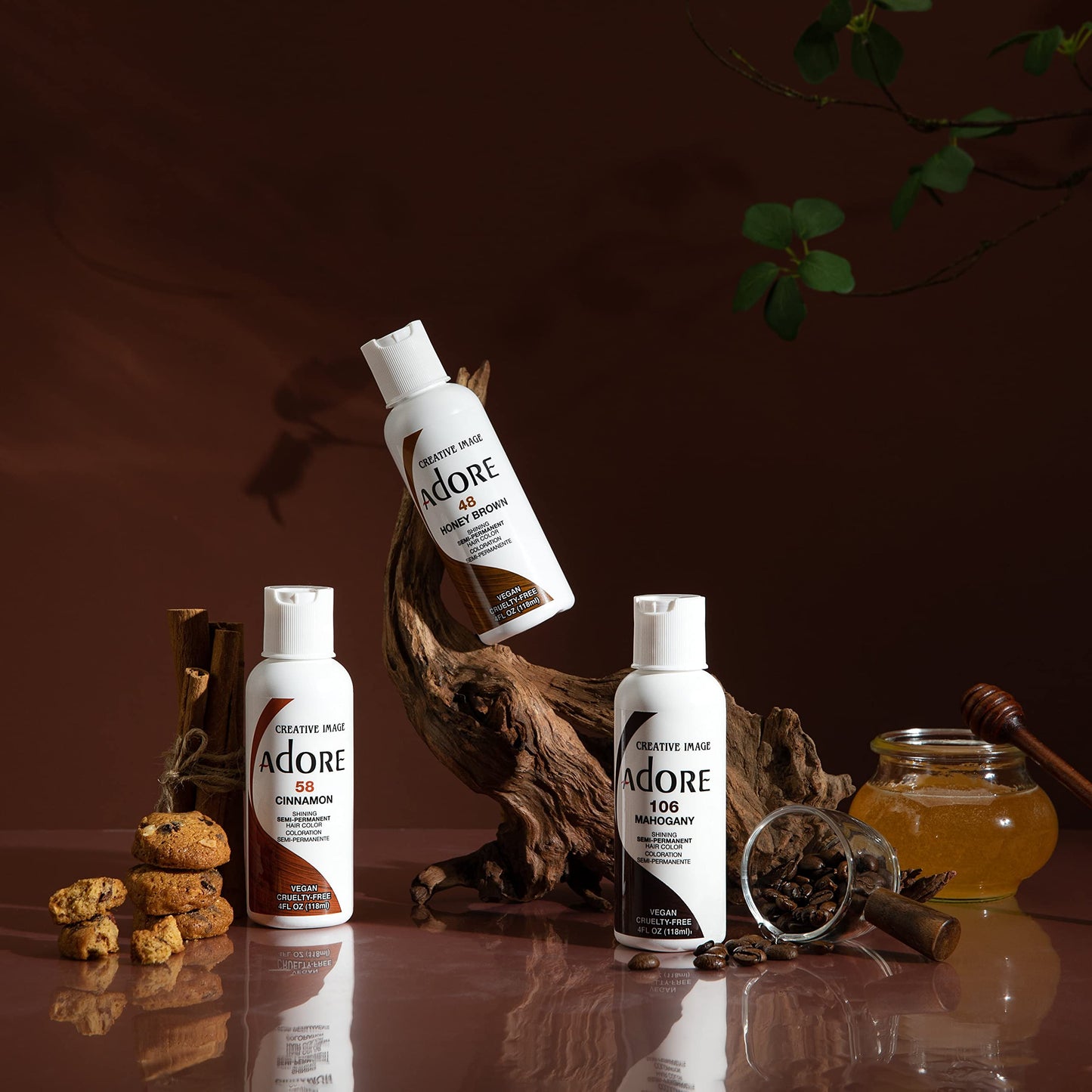 Adore Semi-Permanent Haircolor #058 Cinnamon 4 Ounce (118ml) (3 Pack) Beauty & Personal Care Adore