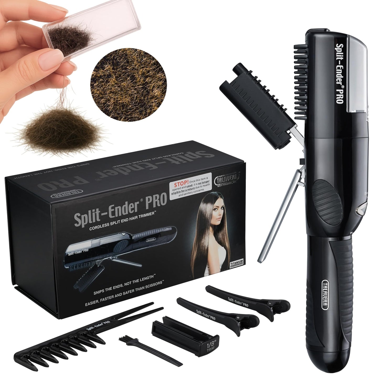 Split-Ender PRO - Original Professional Beauty Tool - Cordless Split End Hair Trimmer for Damaged, Dry, Brittle, Frizzy, Curly or Straight Hair Beauty and Personal Care Split-Ender