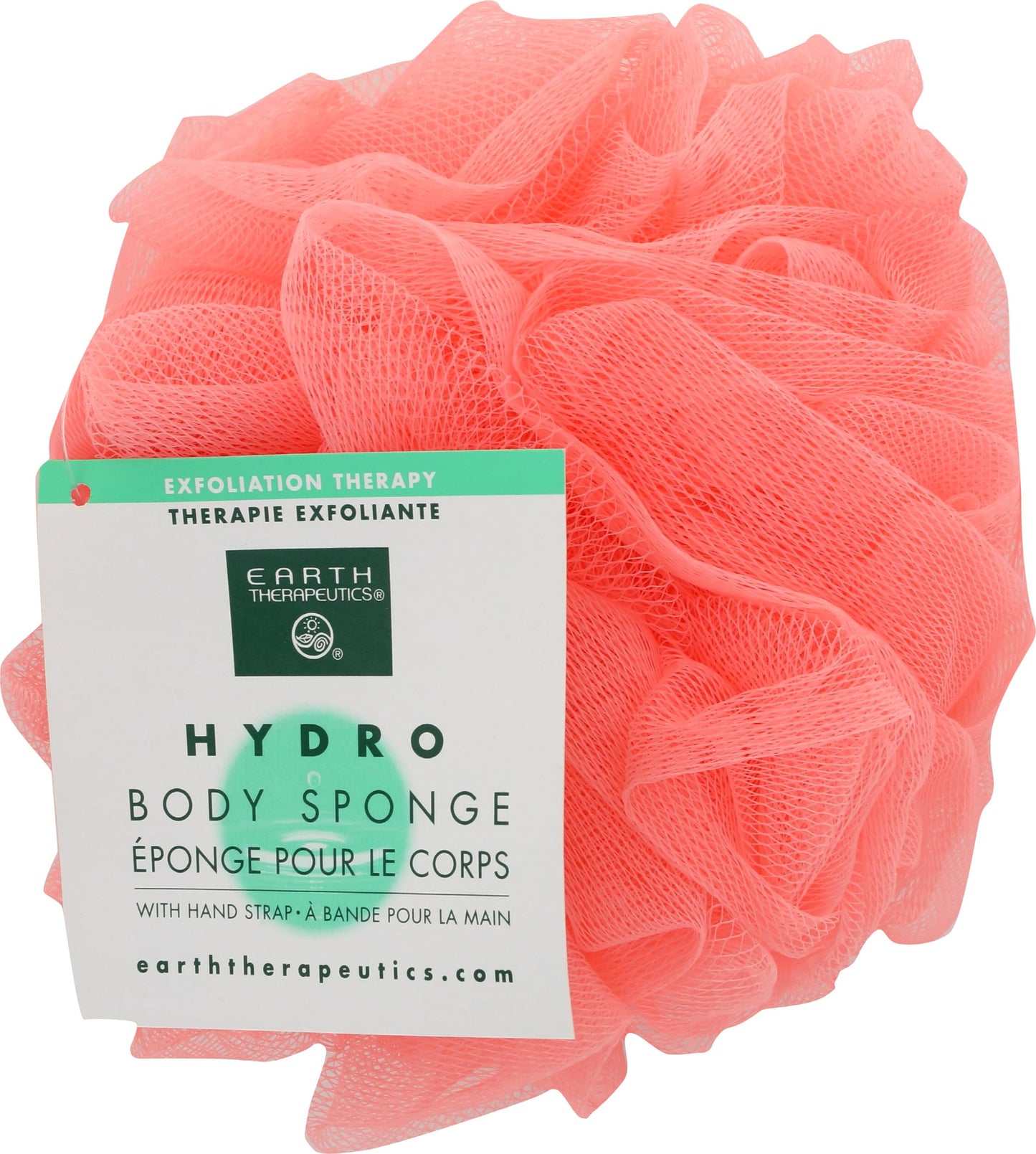 Earth Therapeutics Hydro Body Sponge with Hand Strap - Peach Peach Beauty and Personal Care Earth Therapeutics