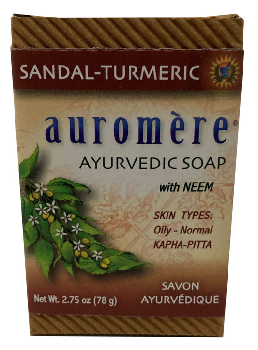 Auromere Bar Soap Sandlwd Turmeric 2.75 Oz Beauty & Personal Care Auromere