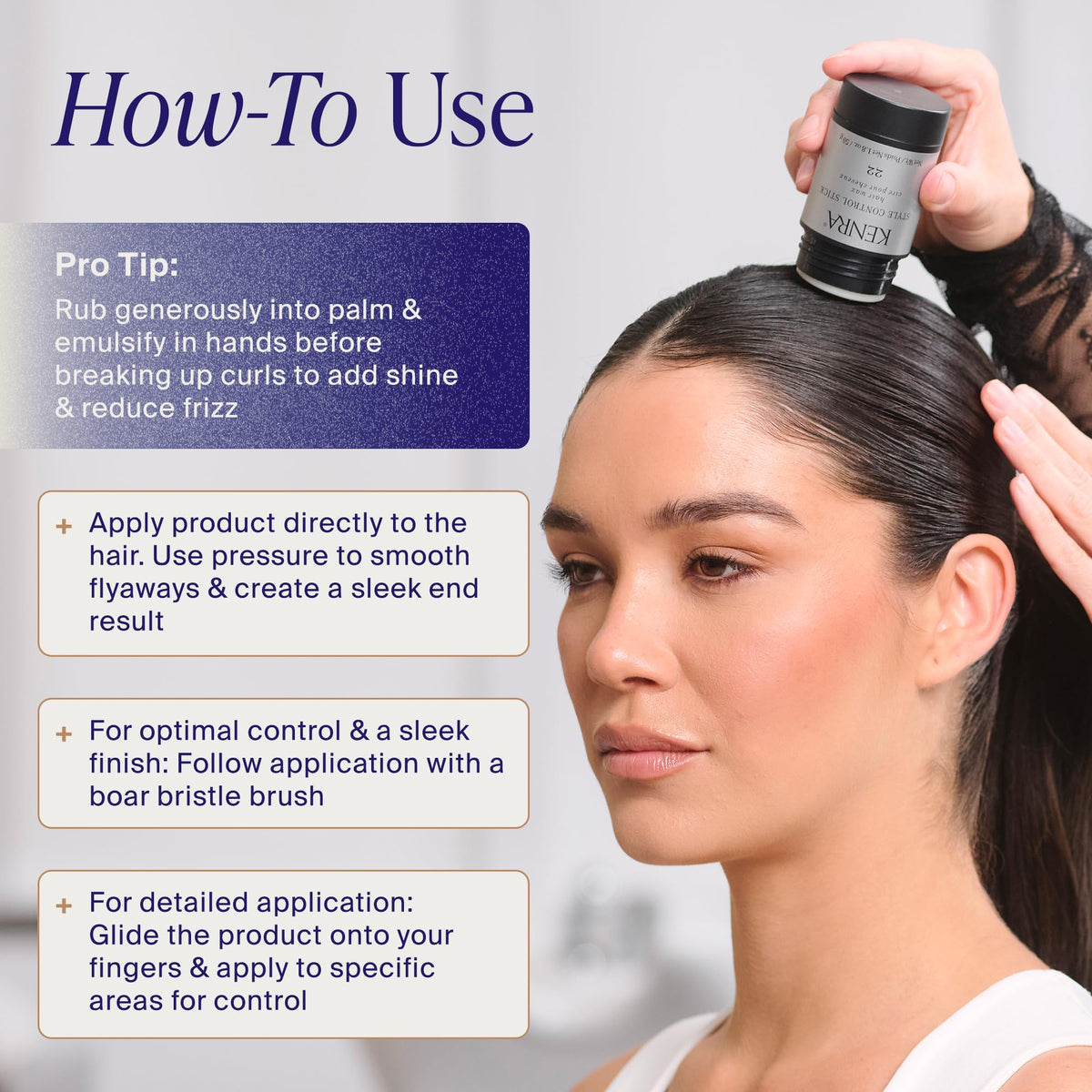 Kenra Professional Style Control Stick 22 | Hair Wax | Smooth, Sleek Styles | Long-Lasting Hold, Frizz Control, & Humidity Resistance |