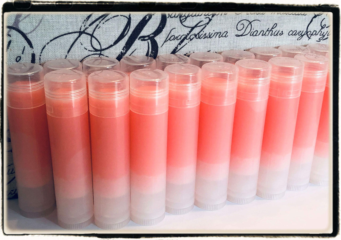 20 Rosé Wine Lip Balms in Clear Tubes Unbranded Bulk Wholesale Beauty and Personal Care Red Barn Farm of Maine