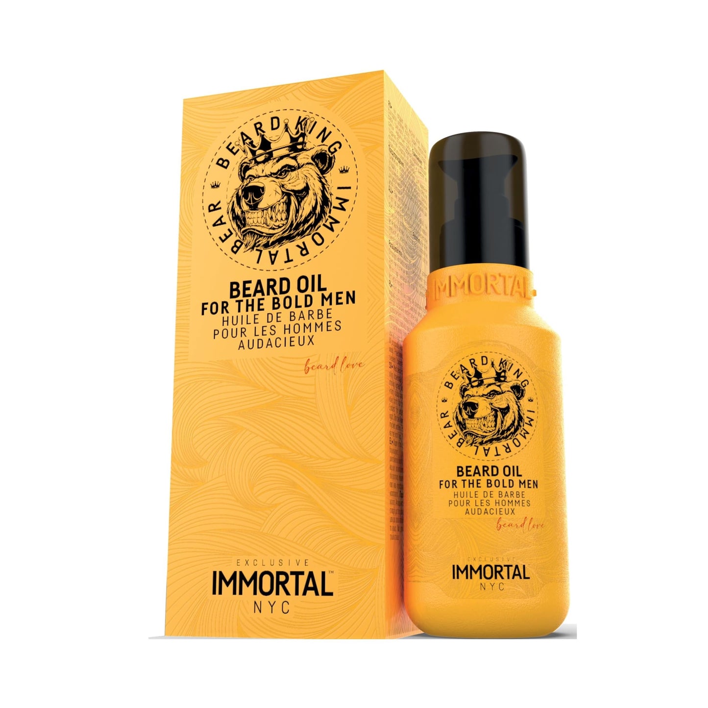 Immortal NYC Beard King Beard Oil, 3.4 oz/ 100 ml - Intense Nourishment - Natural Shine & Strength - Botanical Oil Blend Beauty and Personal Care Immortal NYC