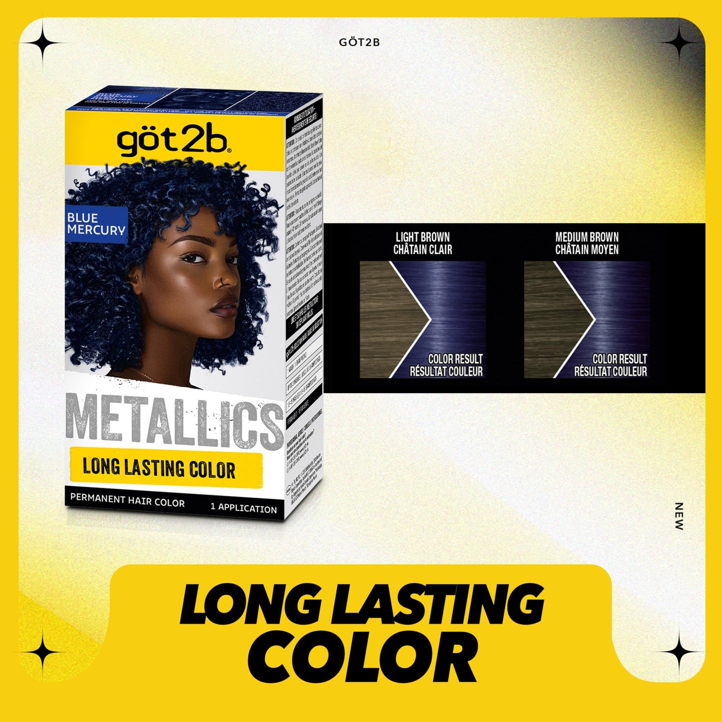 got2b Metallics Permanent Hair Dye, Blue Mercury M67, Hair Color for Women & Men, Formulated with Metallic-Shine Booster for Cool, Shimmering Tones Beauty & Personal Care Got2B