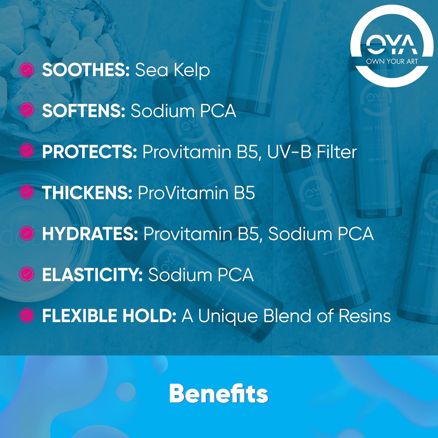 OYA REFINE Flexi-Hold Hairspray - Lightweight Flexible Hold Finishing Hair Spray for Fine Medium Hair - Volumizing Fast Drying Aerosol Shaper for All Beauty & Personal Care OYA