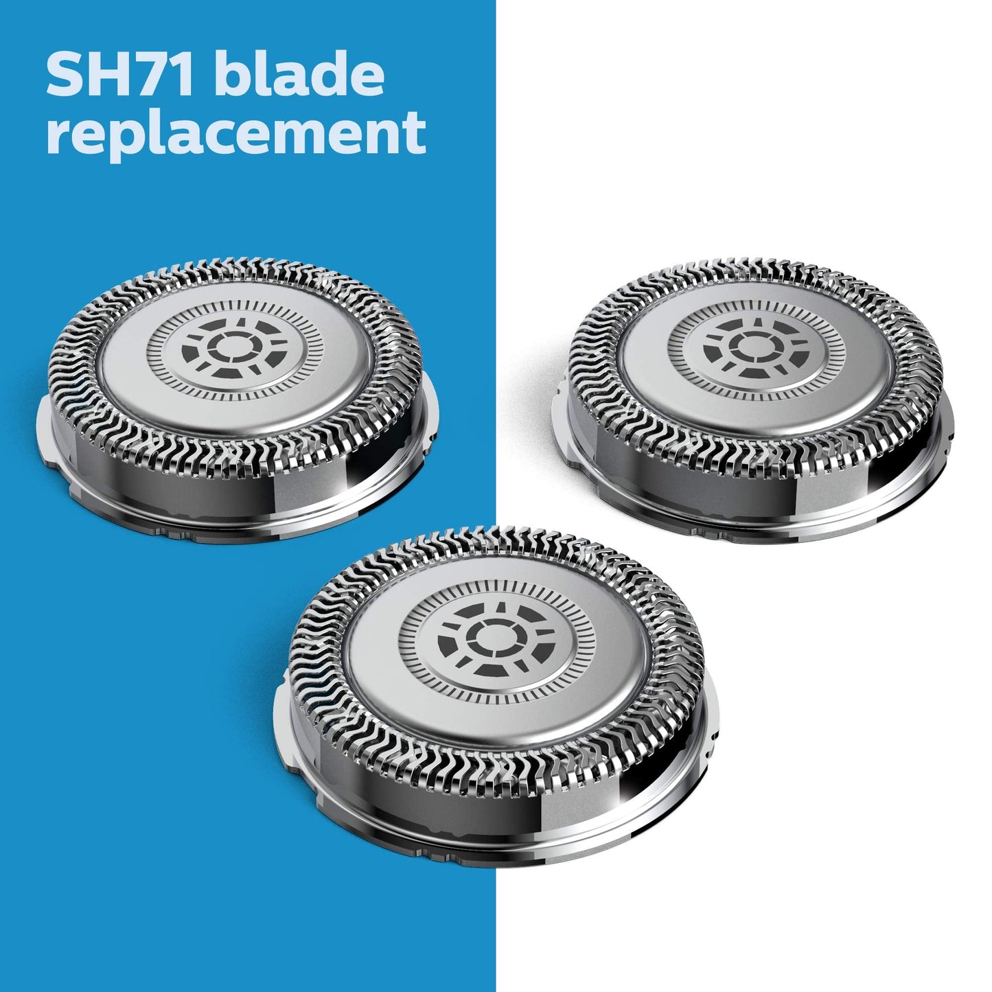 Philips Norelco SH71/52 Genuine Shaving Heads, Compatible with Philips Norelco Shavers Series 5000 & 7000, Powerful Performance, Self-Sharpening, 3 Beauty and Personal Care Norelco
