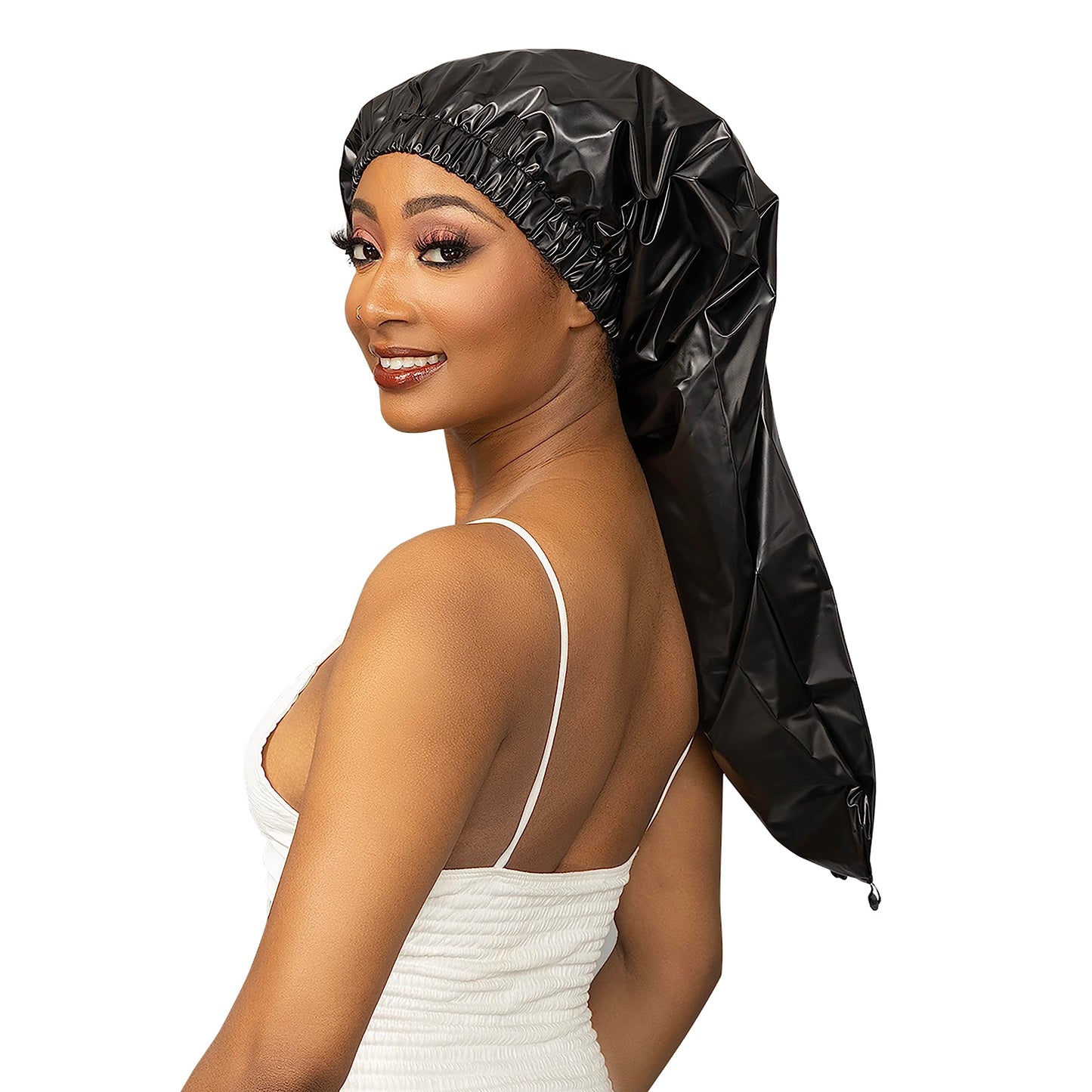 Esha Girl - Shower Cap for Extra Long Hair, Braids, Locs, Twists - Waterproof - Snug Fit Guarantees No Leaks - Easy Button Up (Light Blue, X-Long (30" Beauty and Personal Care Esha