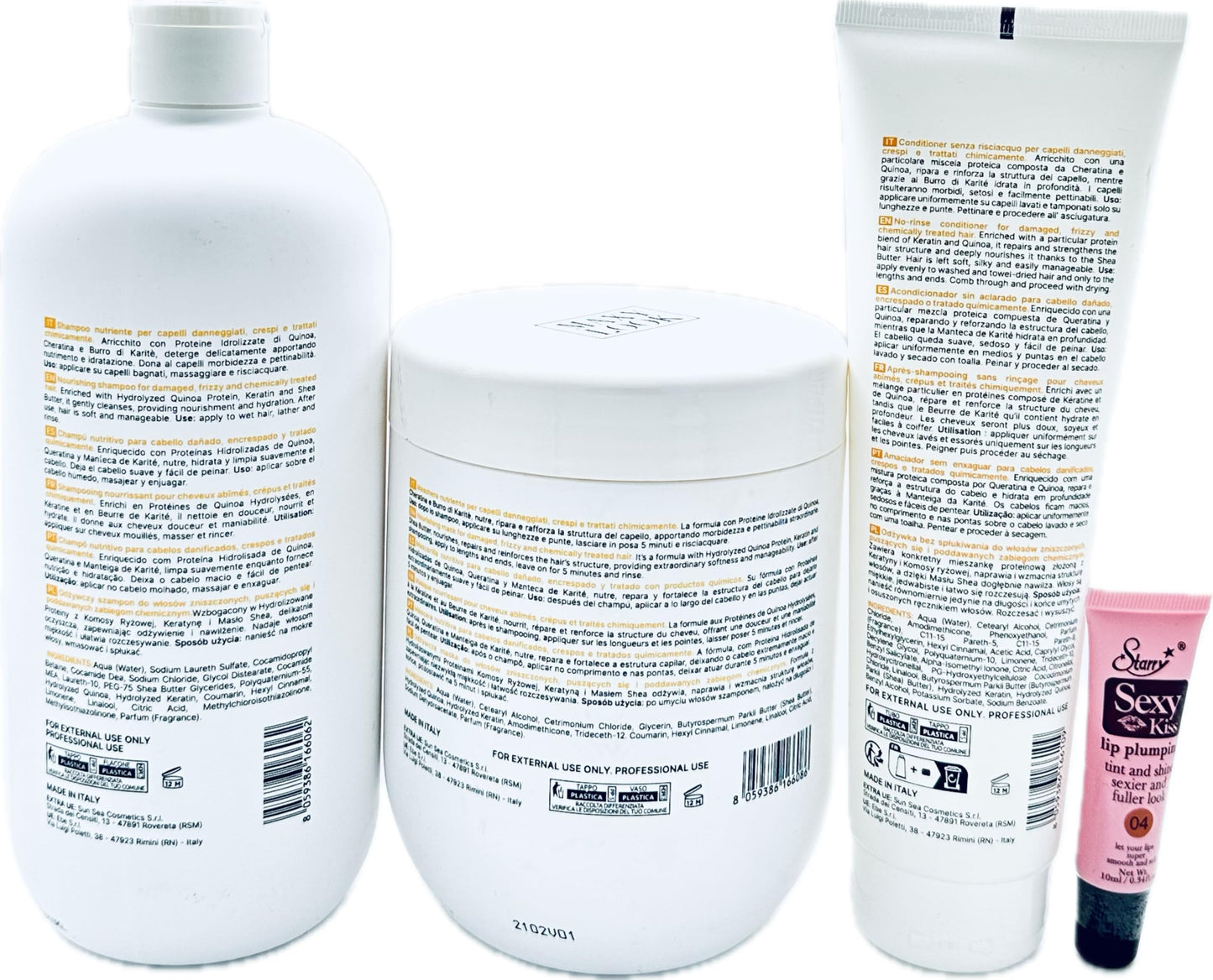 Maxy Look Protein Nourishing Shampoo 1000ml, Mask 1000ml & Leave in Conditioner 300ml for Damaged, Frizzy & Chemically Treated Hair - Free Starry Lip Beauty & Personal Care Maxy Look