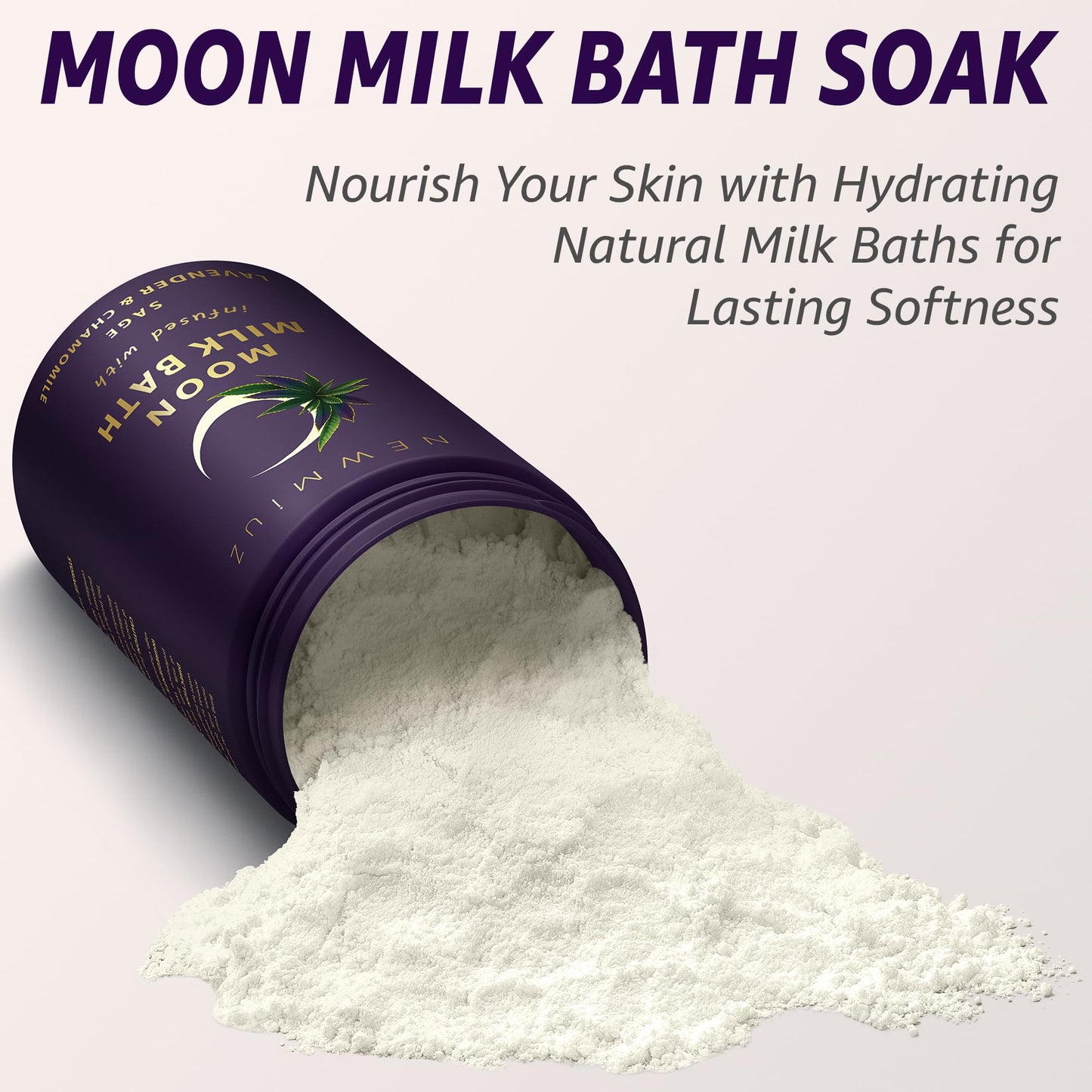 Cleansing Sage Moon Milk Bath Soak - Lavender Chamomile - Moisturize & Soften Skin Spiritual Stress Relief Gifts for Women Destress Luxury Spa Bath Beauty & Personal Care New Miuz