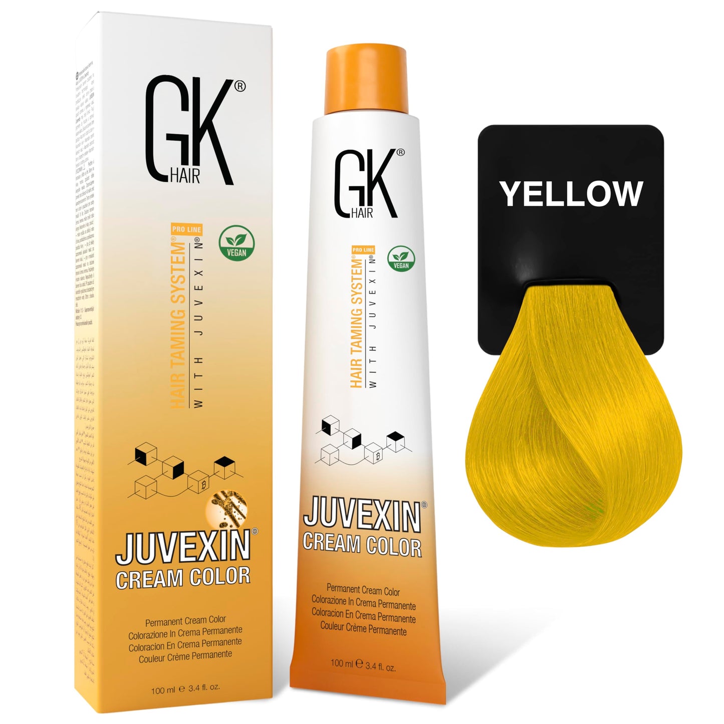 GK HAIR Global Keratin Professional Hair Color Cream Tube (3.4 Fl Oz/100ml) Nourishing & Cleansing Colors for Styling High Performance Long Lasting Beauty & Personal Care GK HAIR