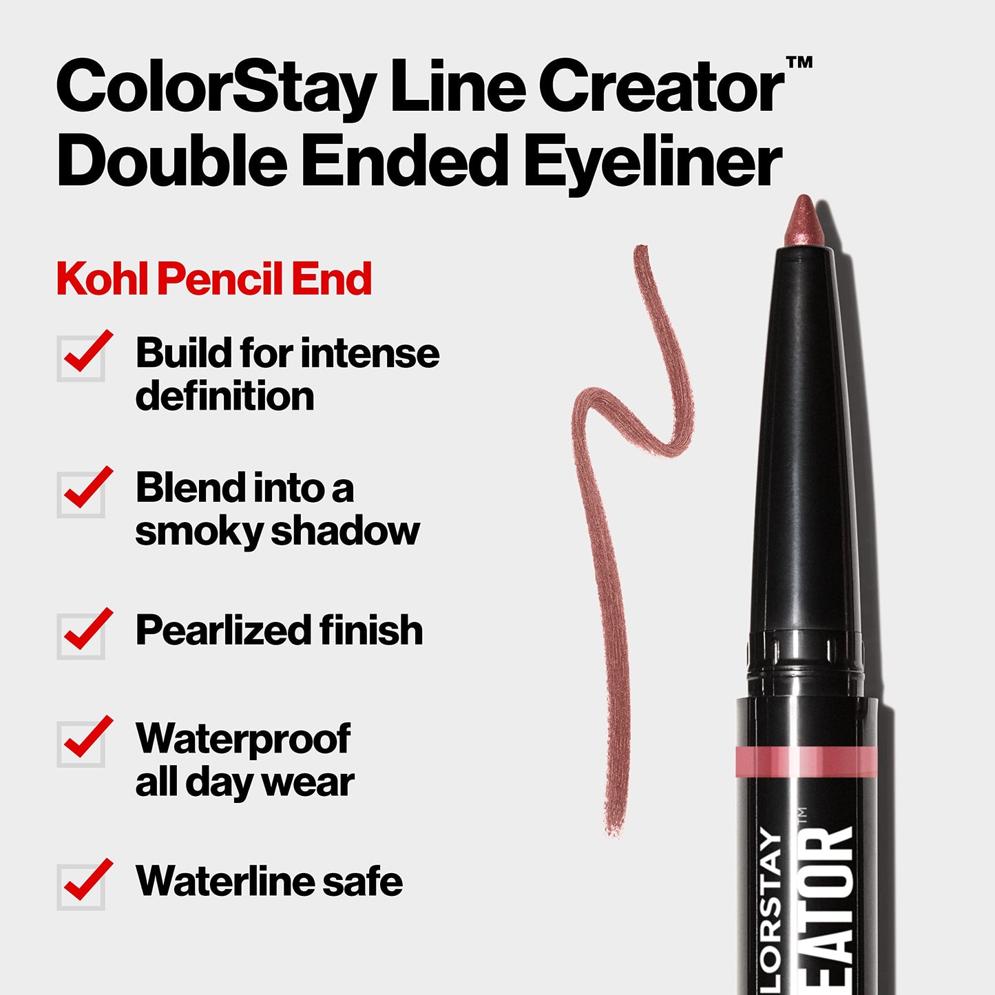 REVLON Liquid Eyeliner & Smoky Kohl Pencil, ColorStay Line Creator Eye Makeup, Waterproof & Transferproof, Blackout, 0.004 oz Beauty & Personal Care REVLON