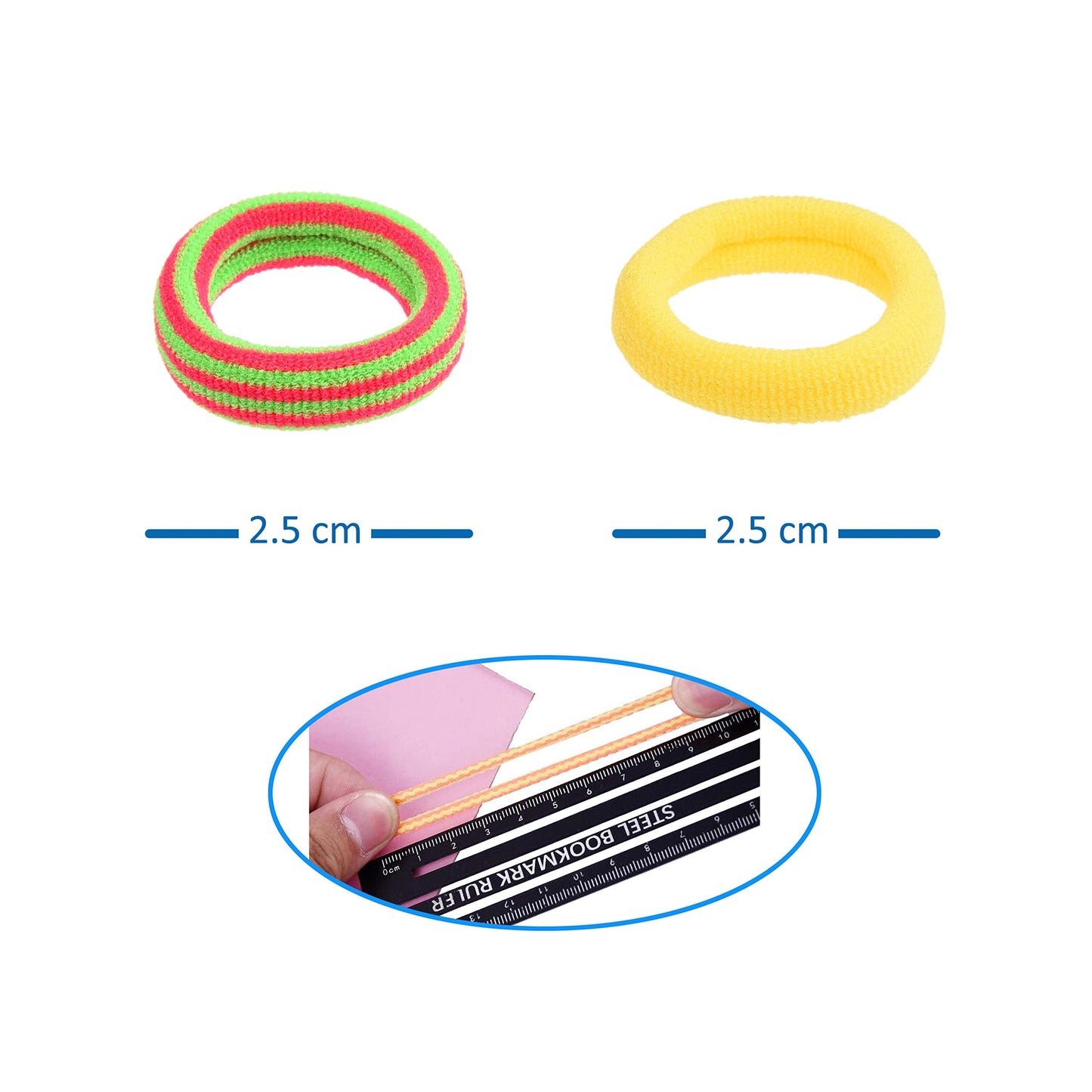 Kare & Kind 200 Hair Band Ties and 20 Mini Hair Claw Clip Pins- Assorted Colors - Cotton/Polyblend Material - Different Designs and Styles - Beauty & Personal Care Kare & Kind