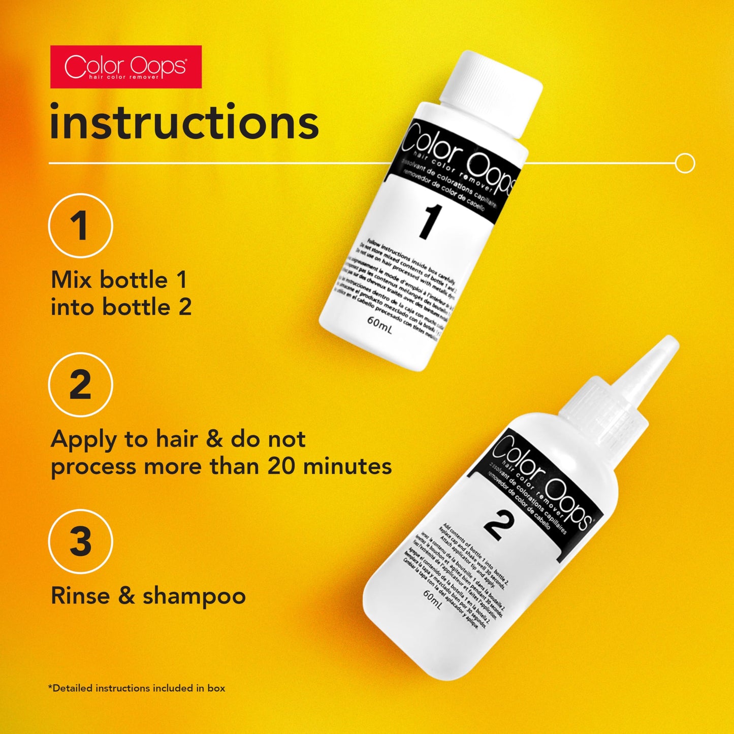 Color Oops Extra Conditioning Hair Color Remover, 2 Pack, Hair Dye Remover Processes in 20 Minutes, Safely Removes Permanent & Semi-Permanent Dye Beauty & Personal Care Color Oops