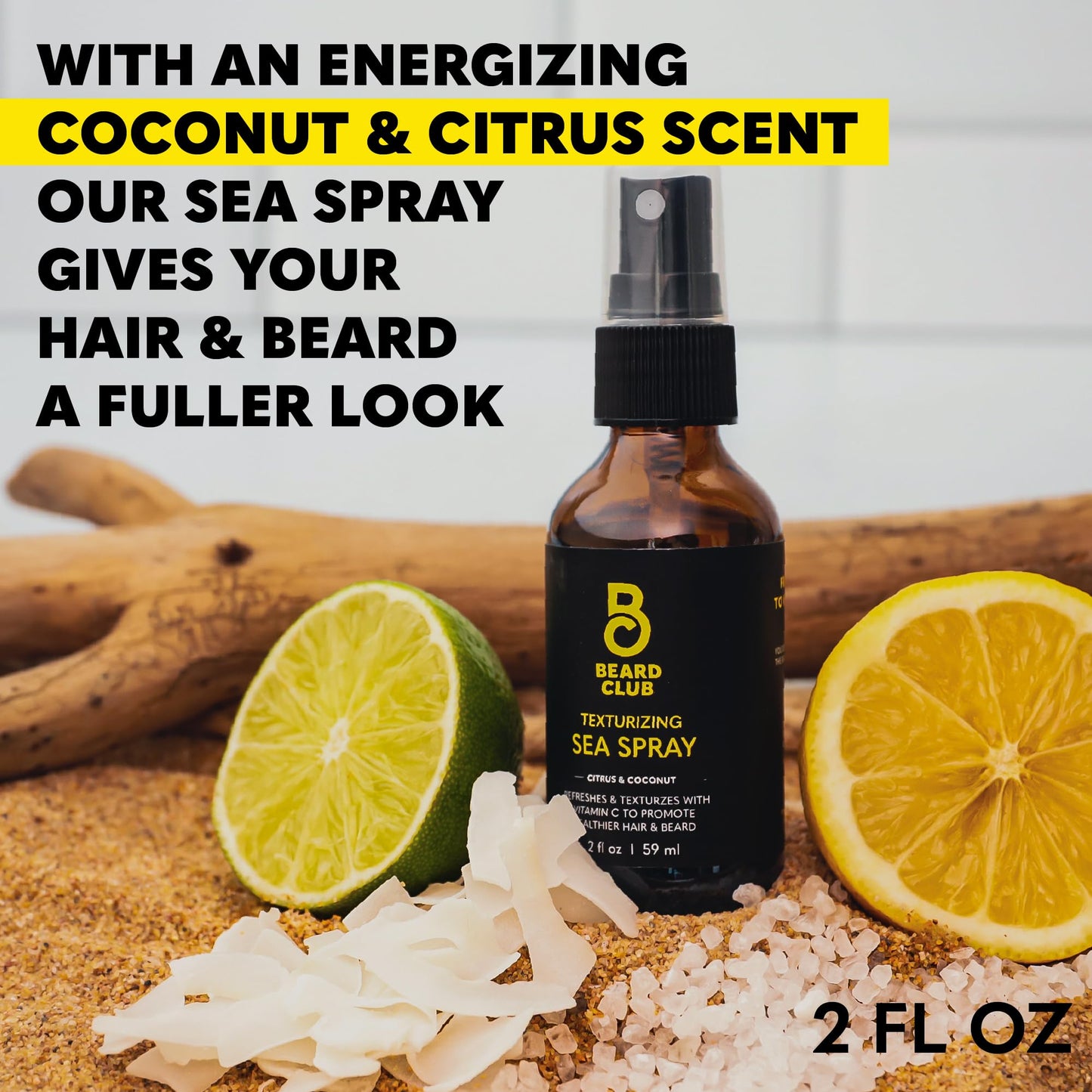 Beard Club Sea Salt Texture Spray for Men & Women - Thickening, Volumizing, Curl-Defining for All Hair Types - Paraben, Sulfate, Alcohol-Free Beauty & Personal Care The Beard Club