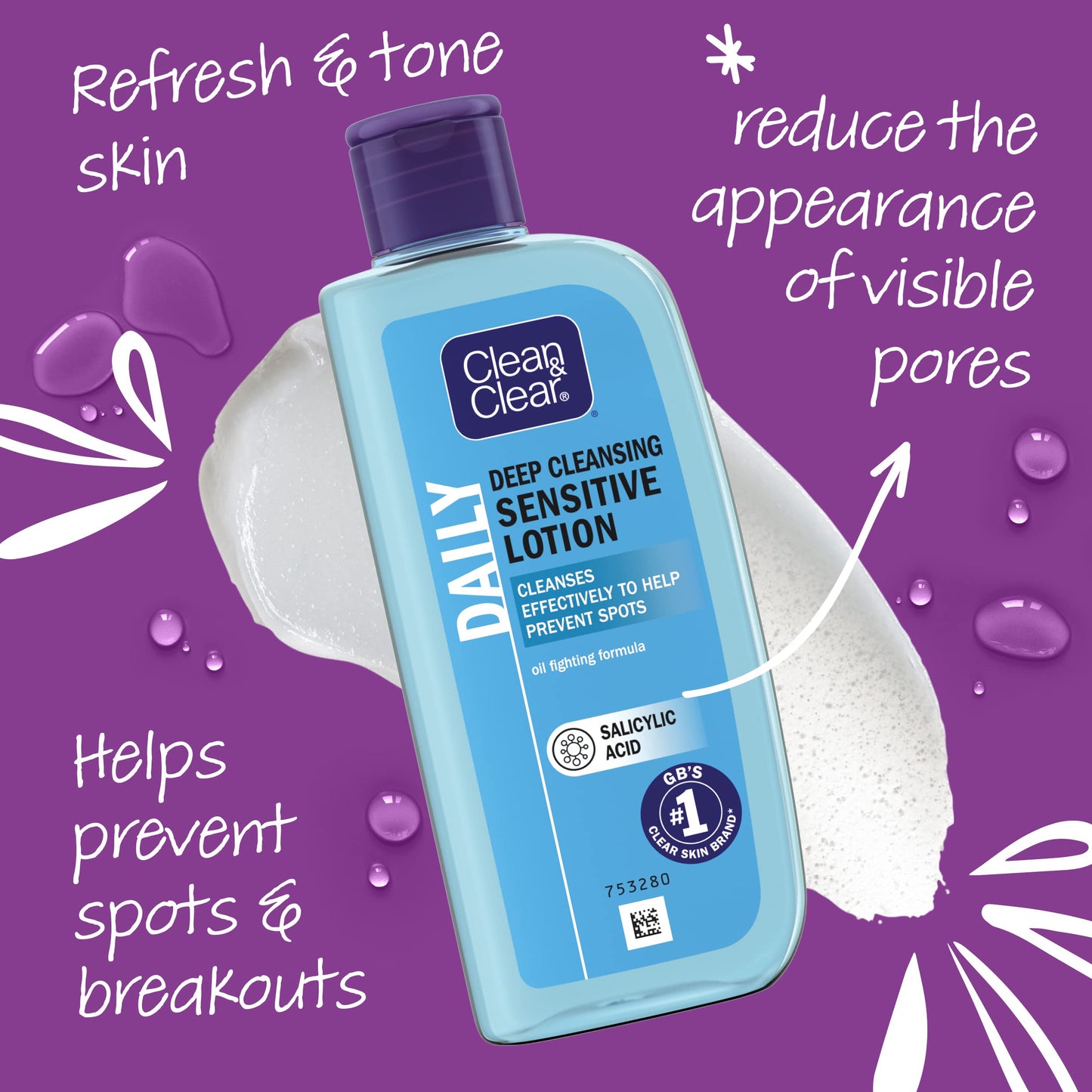 Clean & Clear Deep Cleansing Lotion - Sensitive (200ml) Beauty & Personal Care Clean & Clear