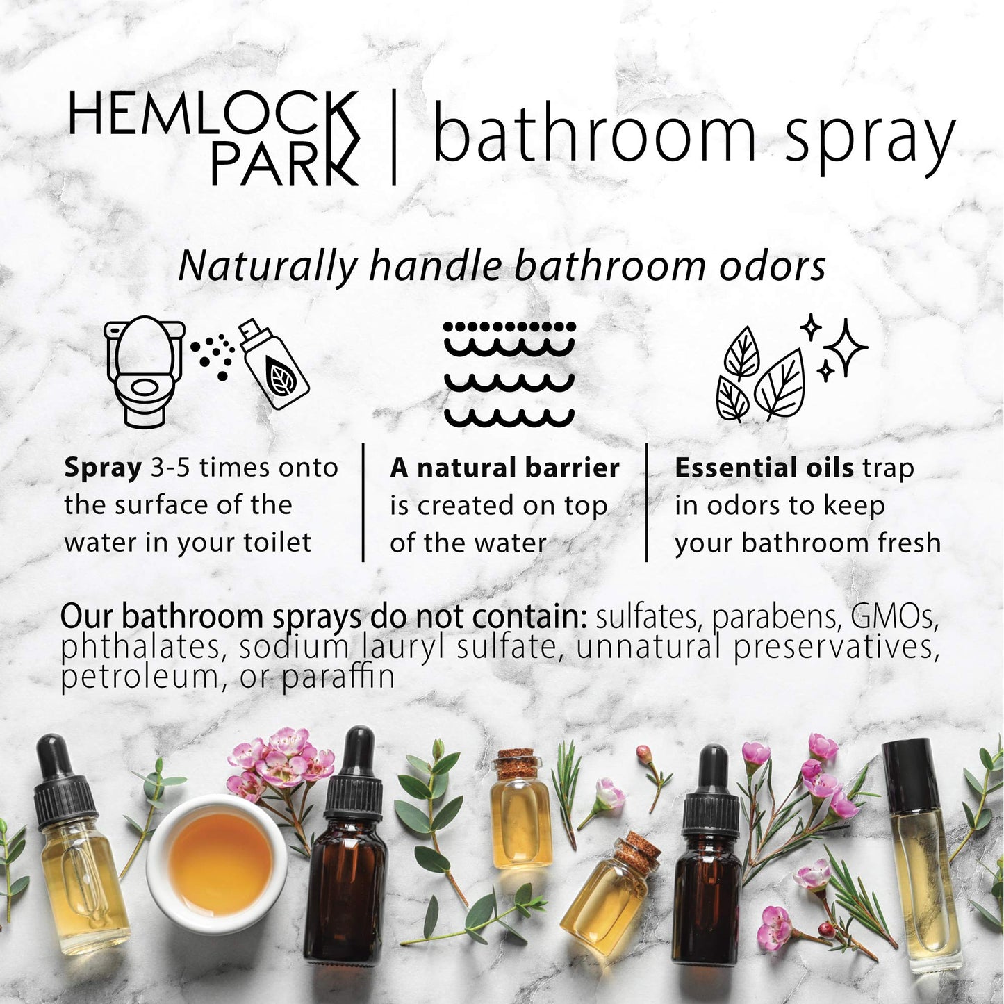 Hemlock Park Lavender Room Spray | Naturally Scent Your Space | Sustainably Made in USA with Essential Oils and Botanicals | 4 oz Glass Spray Beauty & Personal Care Hemlock Park