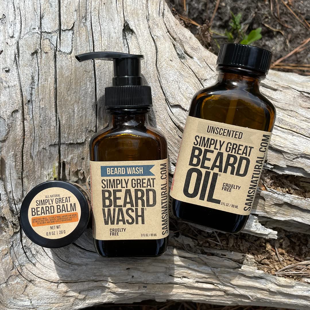SIMPLY GREAT BEARD OIL Beard Oil Unscented, 2.9 OZ Beauty and Personal Care Simply Great Beard Oil
