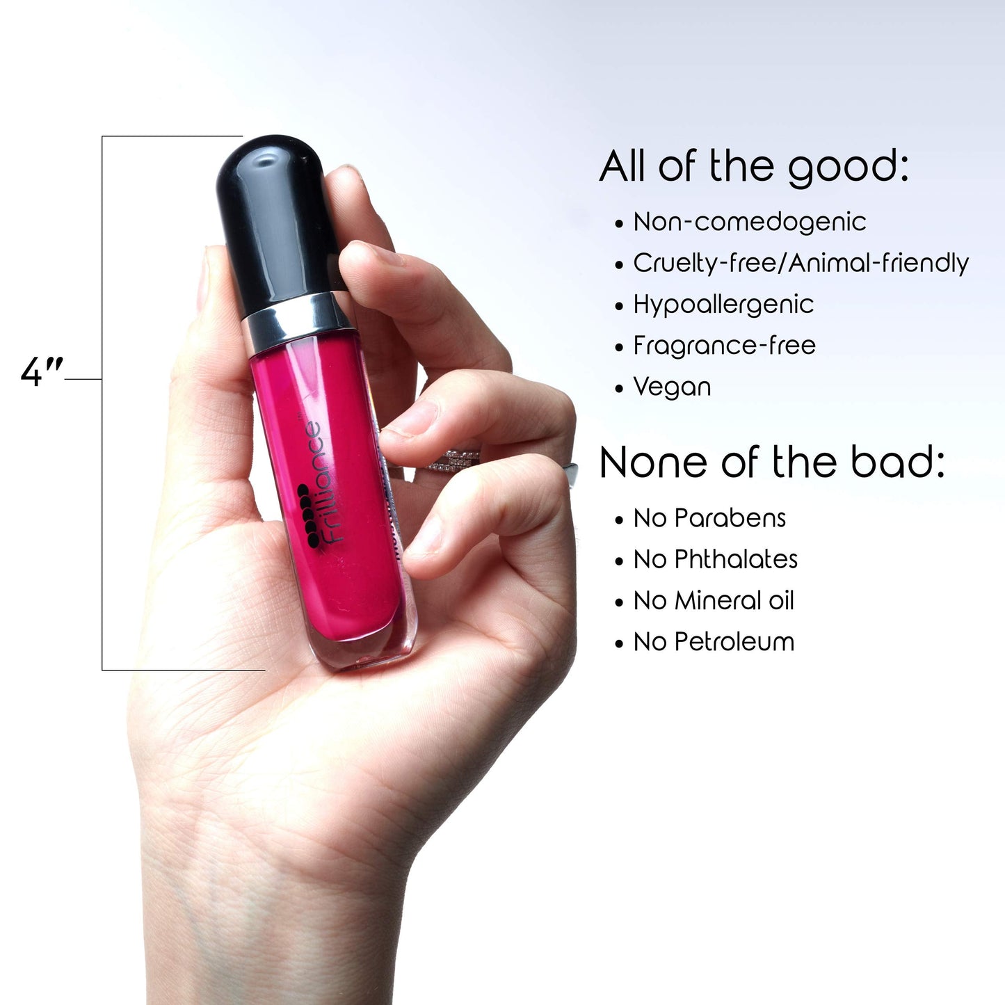 Frilliance Moisturizing Natural Cherry Glaze Lip Gloss for Teens, Cruelty Free Hypoallergenic All Skin Types, 8 ml / .28 fl oz Beauty & Personal Care Frilliance