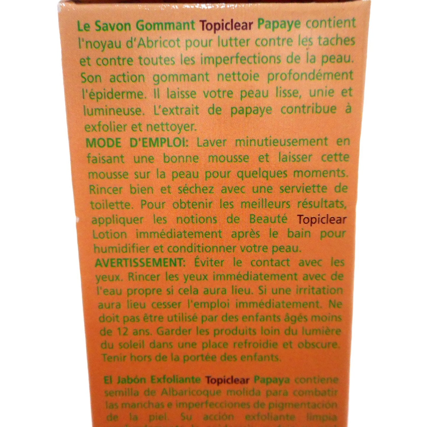 Topiclear Exfoliating Soap, Papaya, 7 oz. Beauty & Personal Care Topiclear