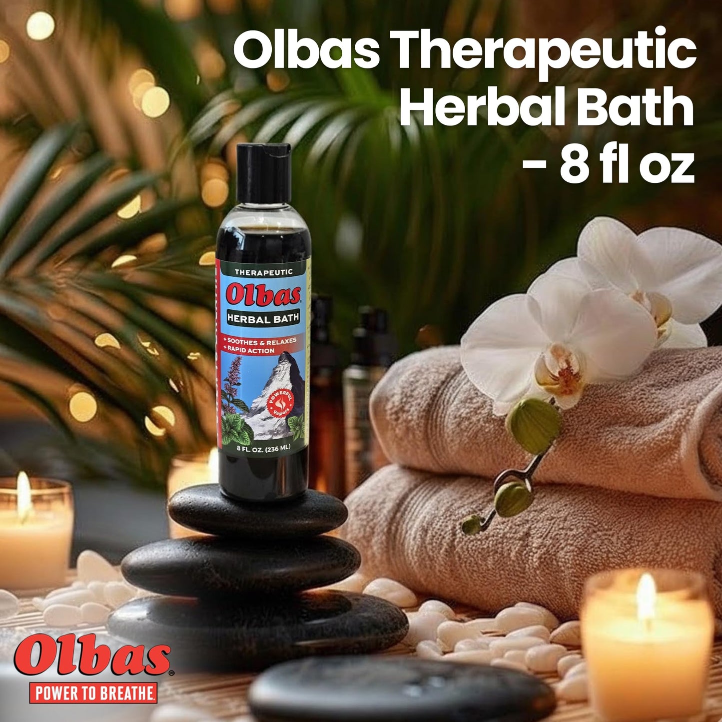 Olbas Herbal Bath 2 Pack, 8 fl oz (236 ml) Sore Muscle Bath Soak & Natural Muscle Relaxer Bath, Each Aromatic Swiss Formula with Essential Oils Beauty and Personal Care Olbas
