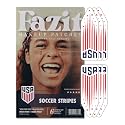 Fazit US Soccer Stripes - Red, Blue & Silver Glitter Makeup Patches - Waterproof & Sweat-proof Face Stickers - Long-Lasting Game Day Glam, USA Spirit Beauty & Personal Care Fazit