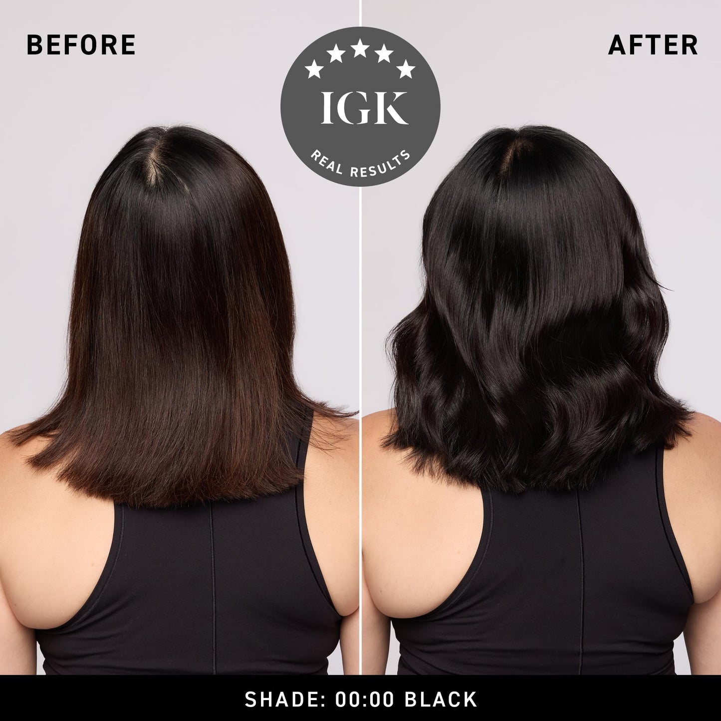 IGK Permanent Hair Dye Color Kit | 2N 00:00 - Black | 100% Gray Color Coverage | Ammonia Free Beauty & Personal Care IGK