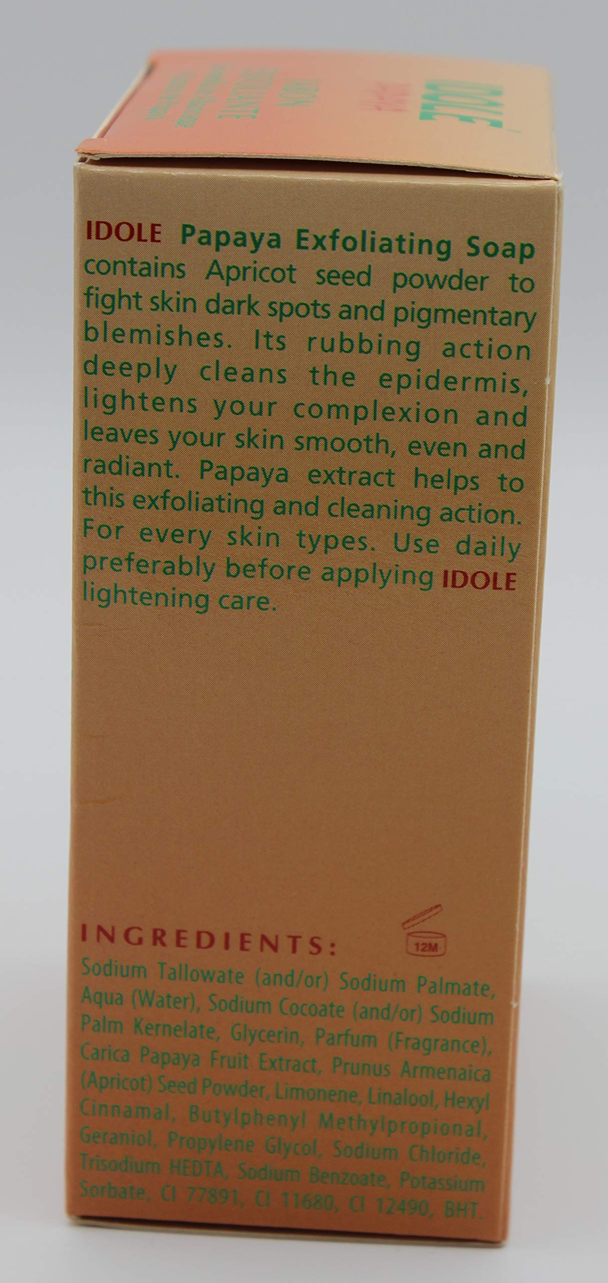 Idole Papaya Exfoliant Soap Pack Of 3 Beauty & Personal Care Idole