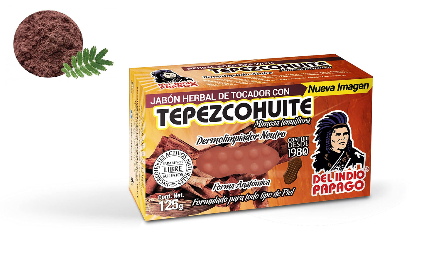 DEL INDIO PAPAGO Tepezcohuite Night Facial Skin Cream 60g / 2.02 Fl Oz + Neutral Soap with Tepezcohuite 125g - Mexican Beauty - For All Skin Types Beauty & Personal Care Del Indio Papago