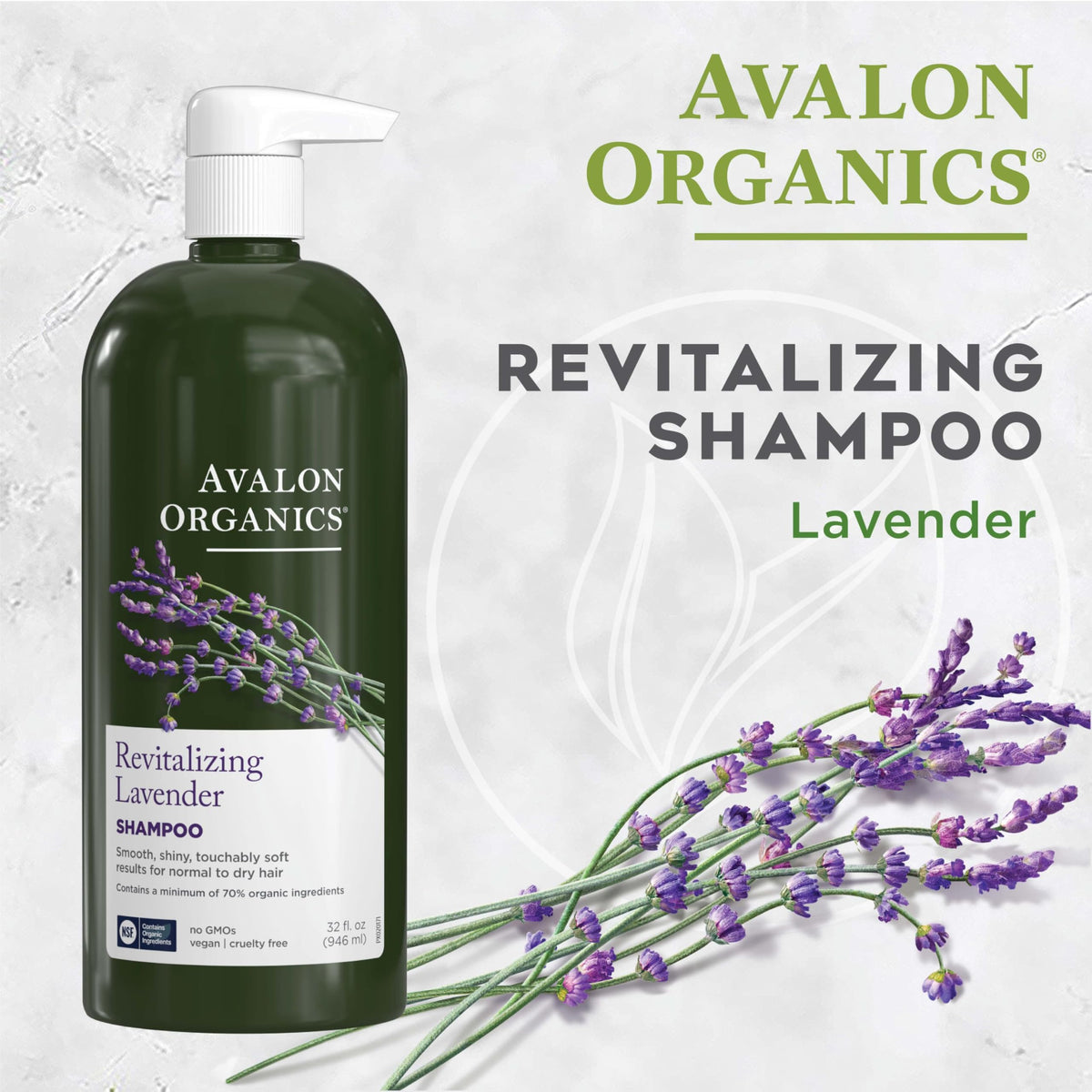 Avalon Organics Revitalizing Lavender Shampoo, 32 oz Beauty & Personal Care Avalon Organics