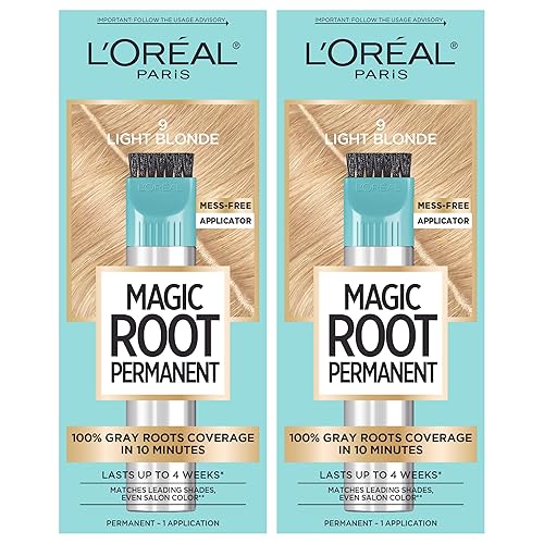 L’Oréal Paris Magic Root Permanent Hair Color, 10 Minute Hair Dye Kit to Rescue Roots with 100% Gray Hair Coverage, 9 Light Blonde, 2 Pack (Packaging Beauty & Personal Care L'Oreal Paris