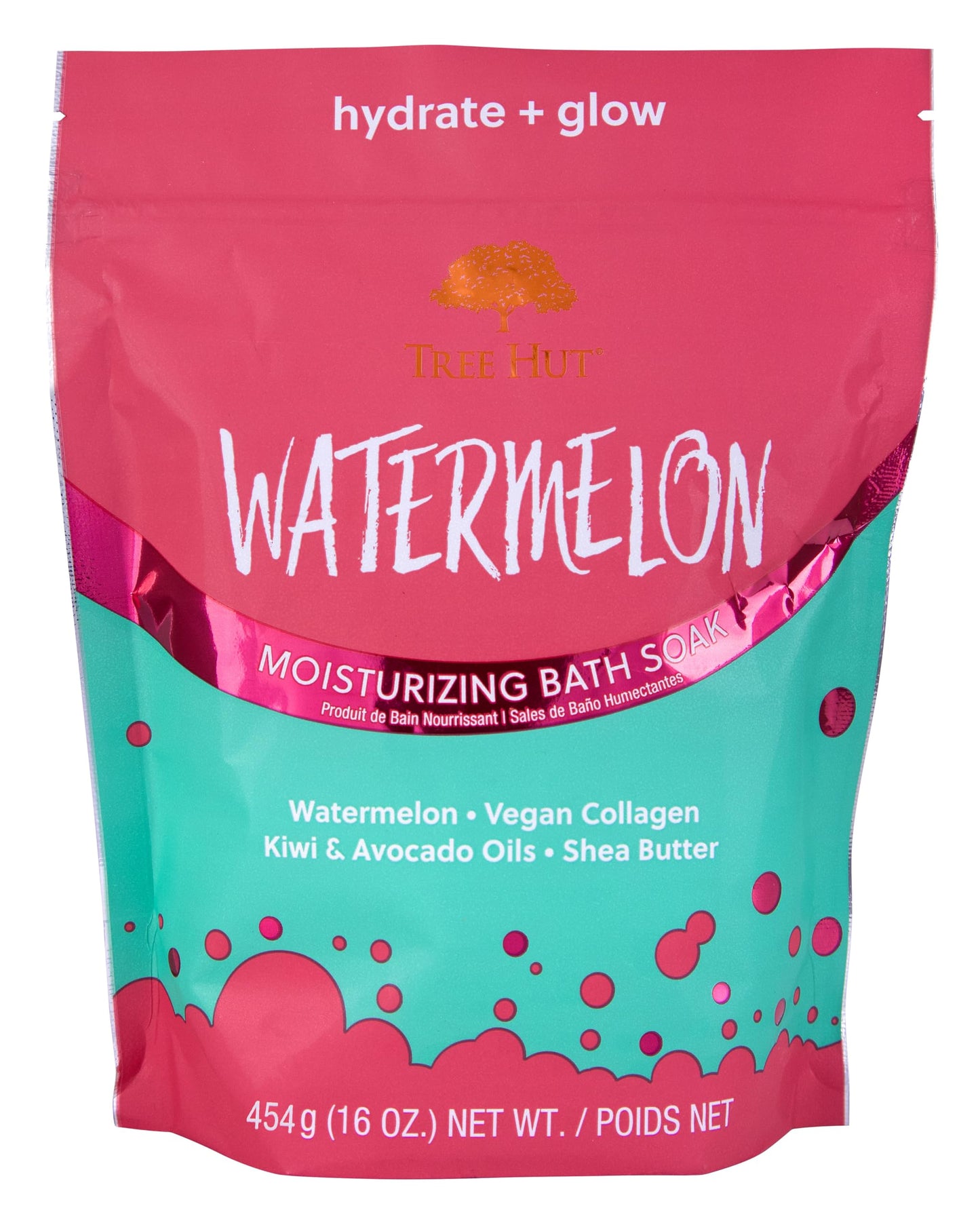 Tree Hut Watermelon Moisturizing Bath Soak, Bath Salt with Shea Butter, Vegan Collagen, Kiwi & Avicado Oils, 16 Oz Beauty & Personal Care Tree Hut