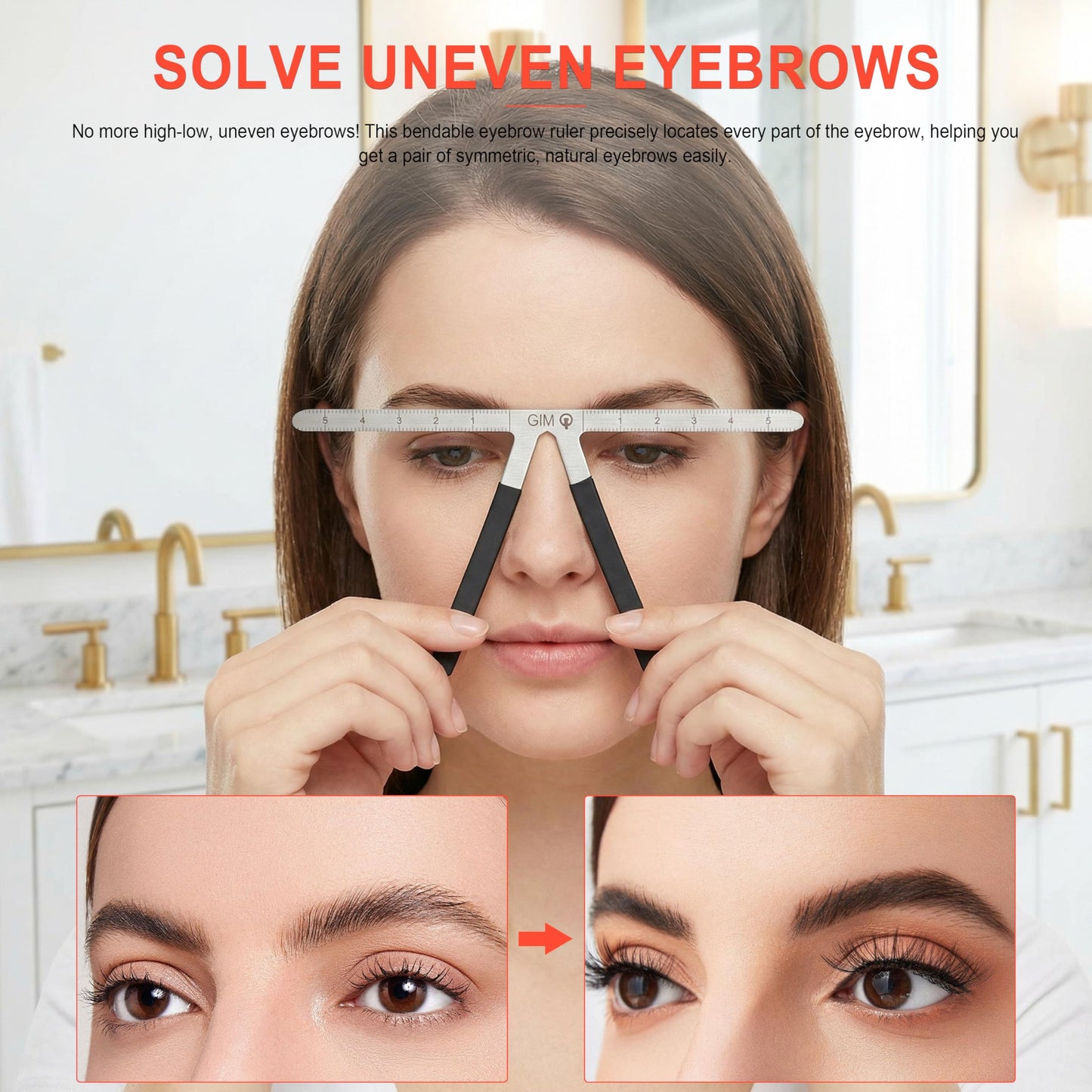 Elitzia Eyebrow Ruler Reusable Permanent Balance Ruler Bendable for Snug Fit the Skin Brow Measuring Shaper Tool Beauty Eyebrow Mapping Makeup Tool Beauty and Personal Care Elitzia