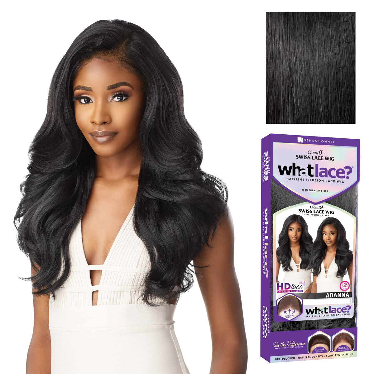 Sensationnel What Lace 13x6 Wig-Adanna, 1 JETBLACK