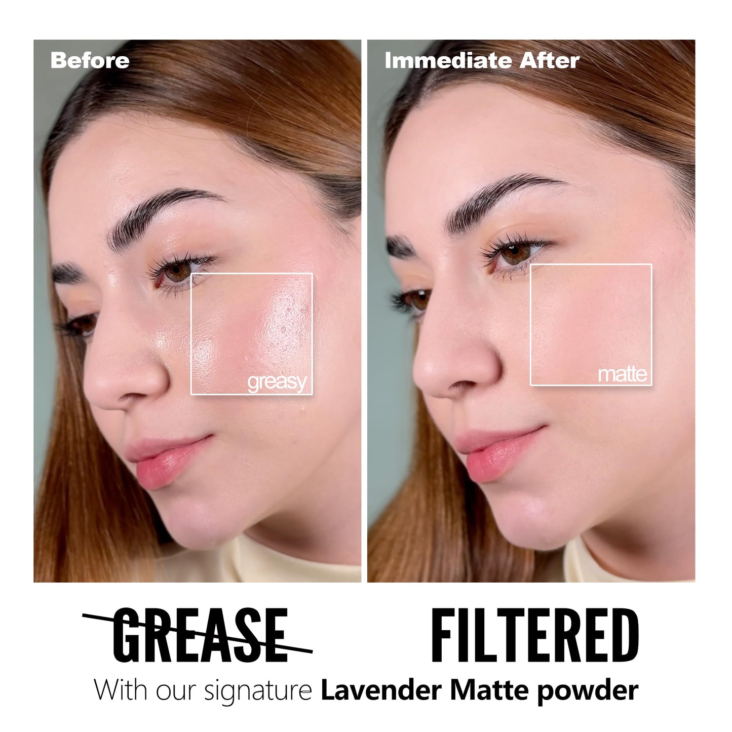 Chillab Lavender Matte Powder - Solid-State Poreless-Looking Defender | Pressed Setting Powder 0.35 oz (10g), Oil-Control & Pore-Blurring Matte Beauty and Personal Care Chillab