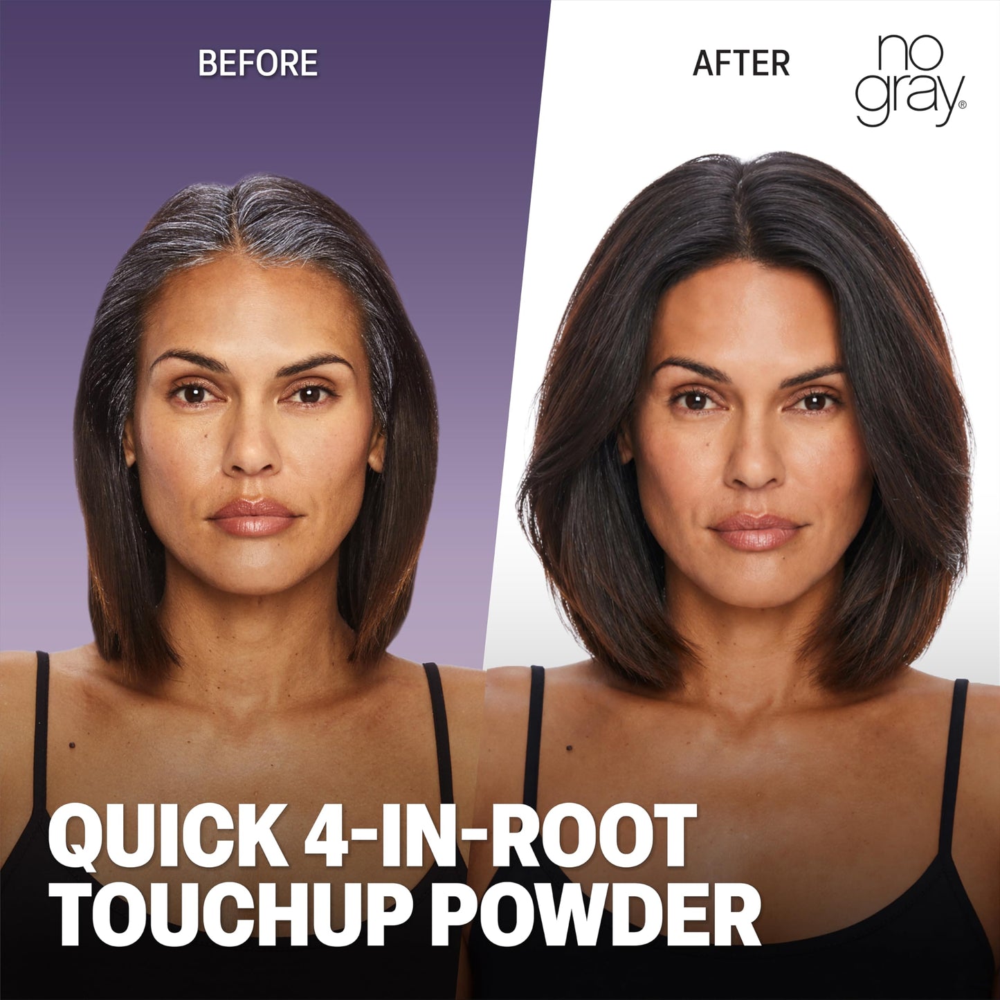 No Gray Quick 4-IN-1 Root Touch Up Powder Light to Medium Brown Beauty & Personal Care No Gray