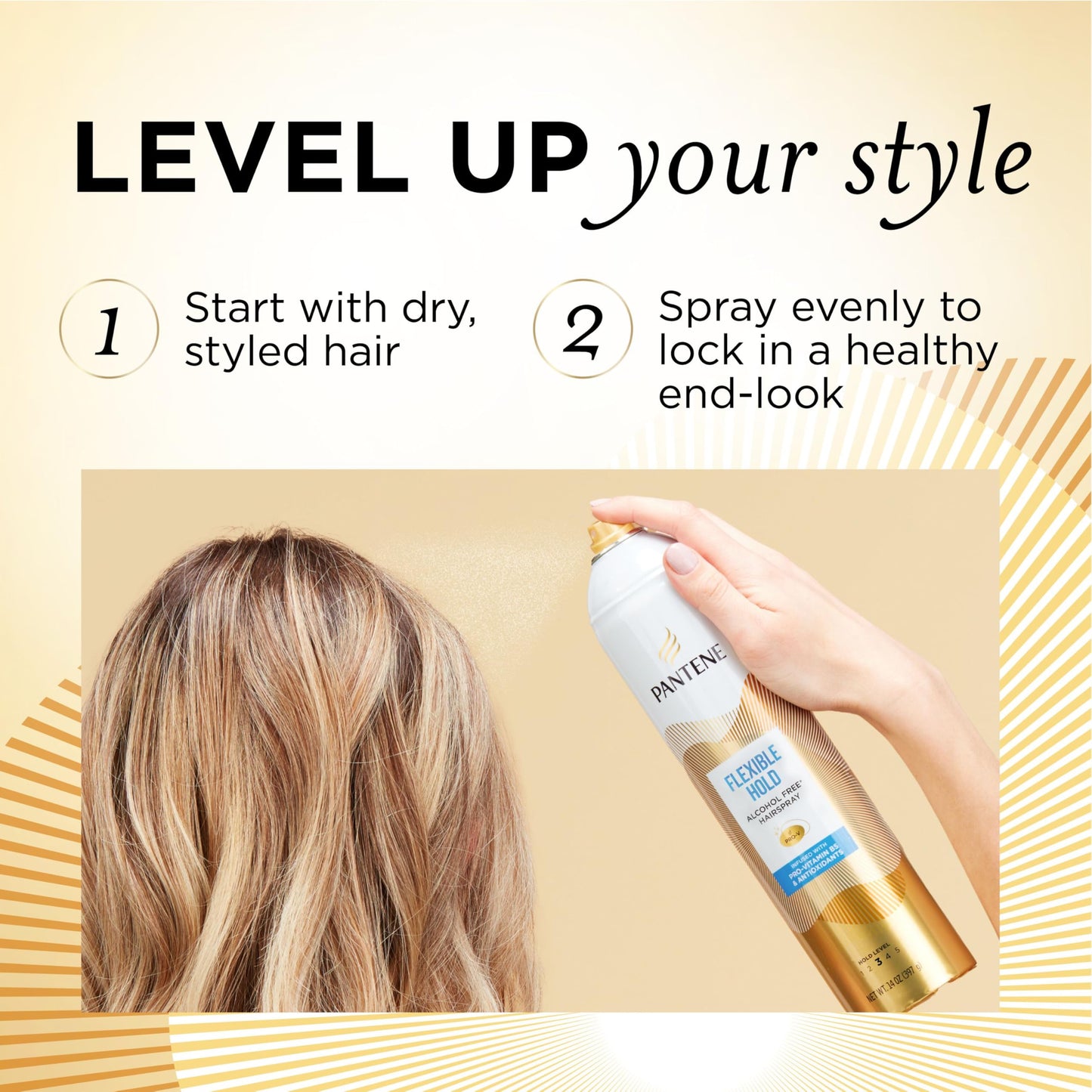 Pantene Alcohol-Free Hairspray Level 3, Flexible Hold, 14 oz Beauty & Personal Care Pantene