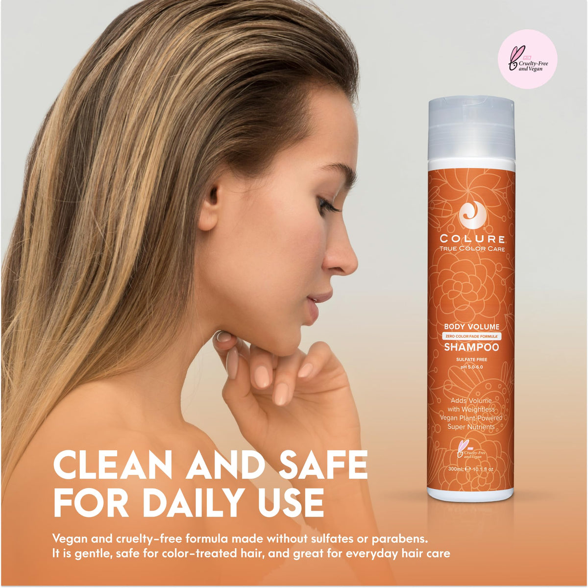 COLURE Body Volume Shampoo, 10 Fl Oz - Volumizing Hair Wash for Fine Thinning Hair, Weightless Sulfate-Free Cleanser