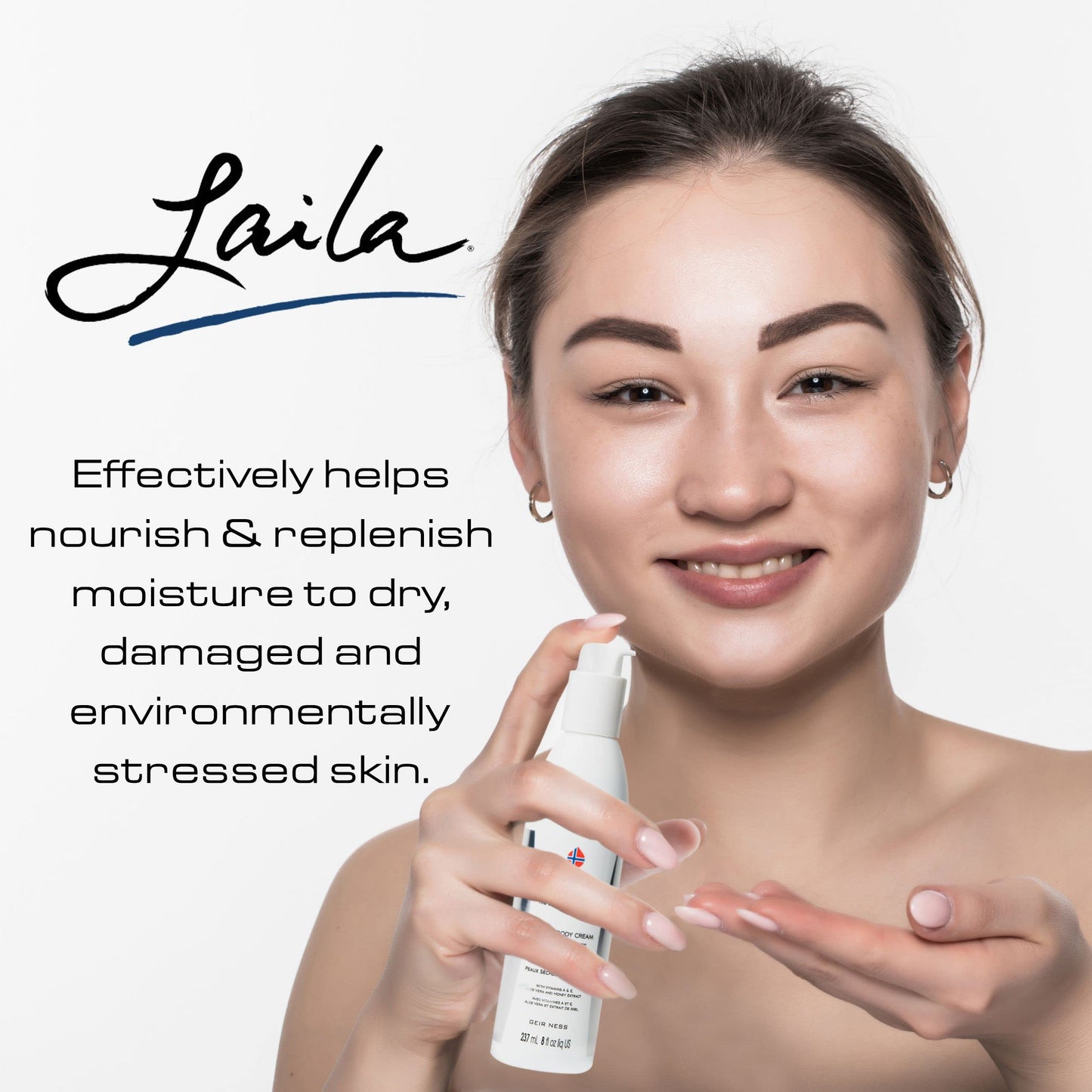 Geir Ness Laila Hand & Body Cream - Skin Moisturizing and Nourishing Formula for Soft and Smooth Hands - Vitamin A & E, Aloe Vera and Honey Extract Beauty & Personal Care Geir Ness