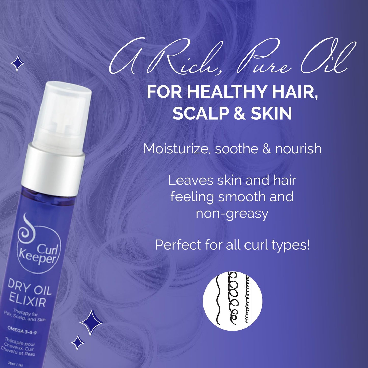 Dry Oil Elixir by Curl Keeper for Unisex - 1 oz Oil Beauty & Personal Care Curl Keeper