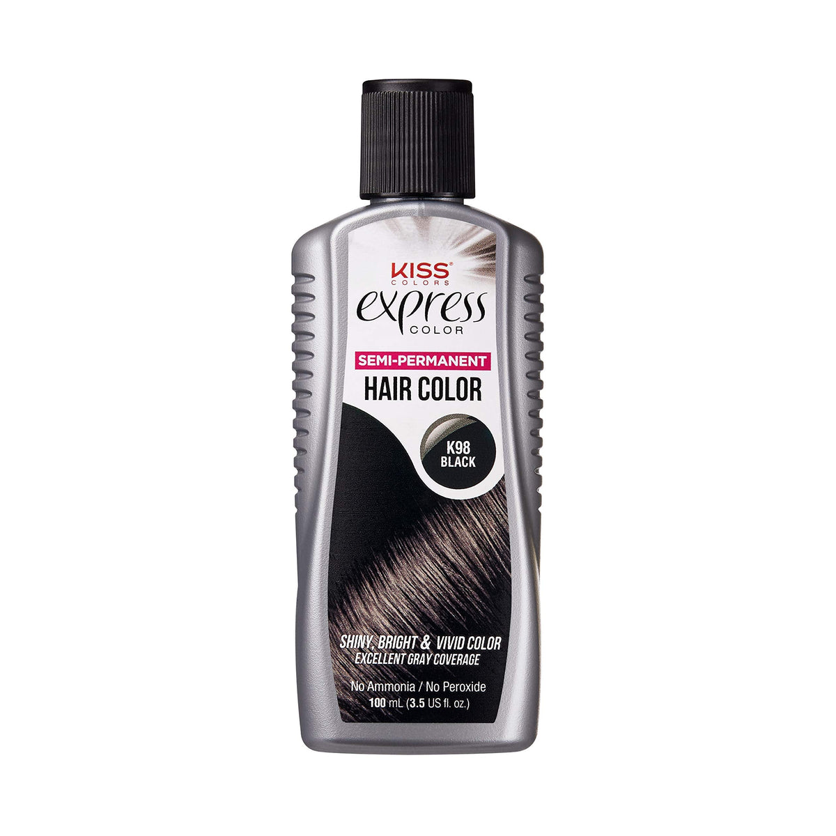 Kiss Express Color #K98 Semi-Permanent Black 3.5 Ounce (103ml) (Pack of 3) Beauty & Personal Care KISS