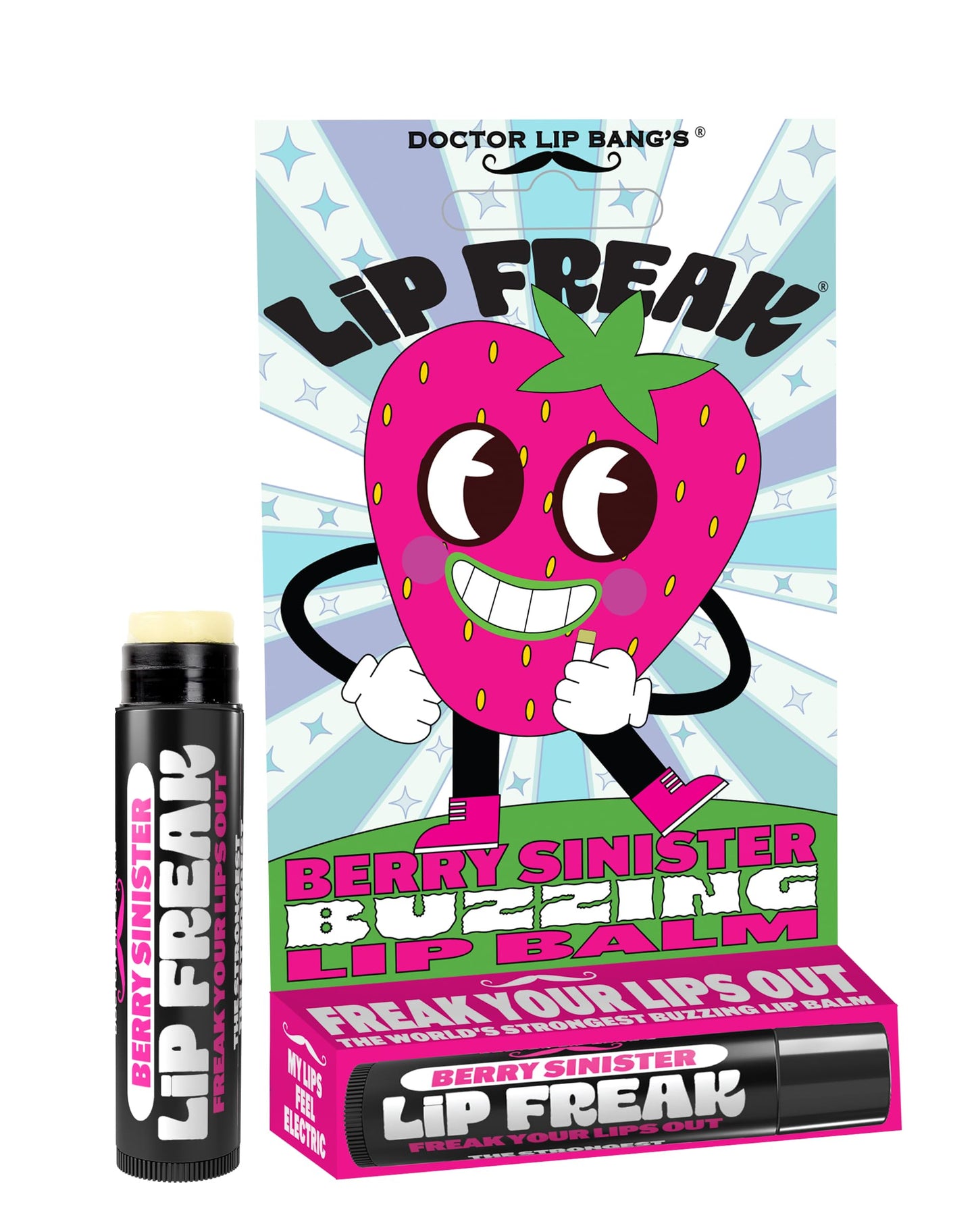 Doctor Lip Bang's BUZZING Lip Balm - Lip Freak - 100% All Natural - Cruelty Free - Berry Sinister Beauty and Personal Care Doctor Lip Bang's