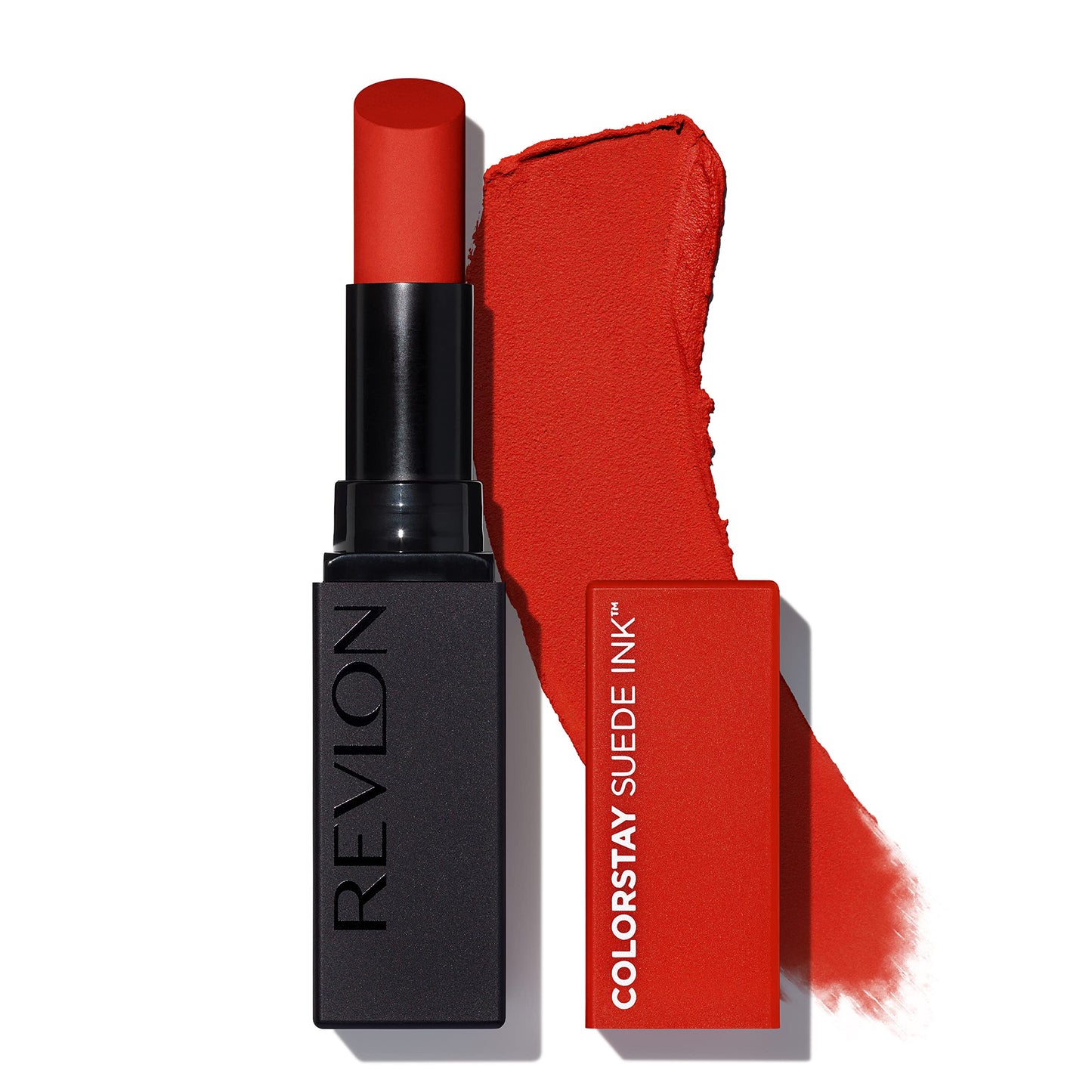 Revlon Lipstick, ColorStay Suede Ink, Built-in Primer, Stocking Stuffer for Women, Waterproof, Smudge-proof, Matte Color, 014 Spit Fire, 0.09 oz Beauty & Personal Care REVLON