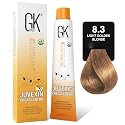 GK HAIR Global Keratin Professional Hair Color Cream Tube (3.4 Fl Oz/100ml) Nourishing & Cleansing Colors for Styling High Performance Long Lasting Beauty & Personal Care GK HAIR