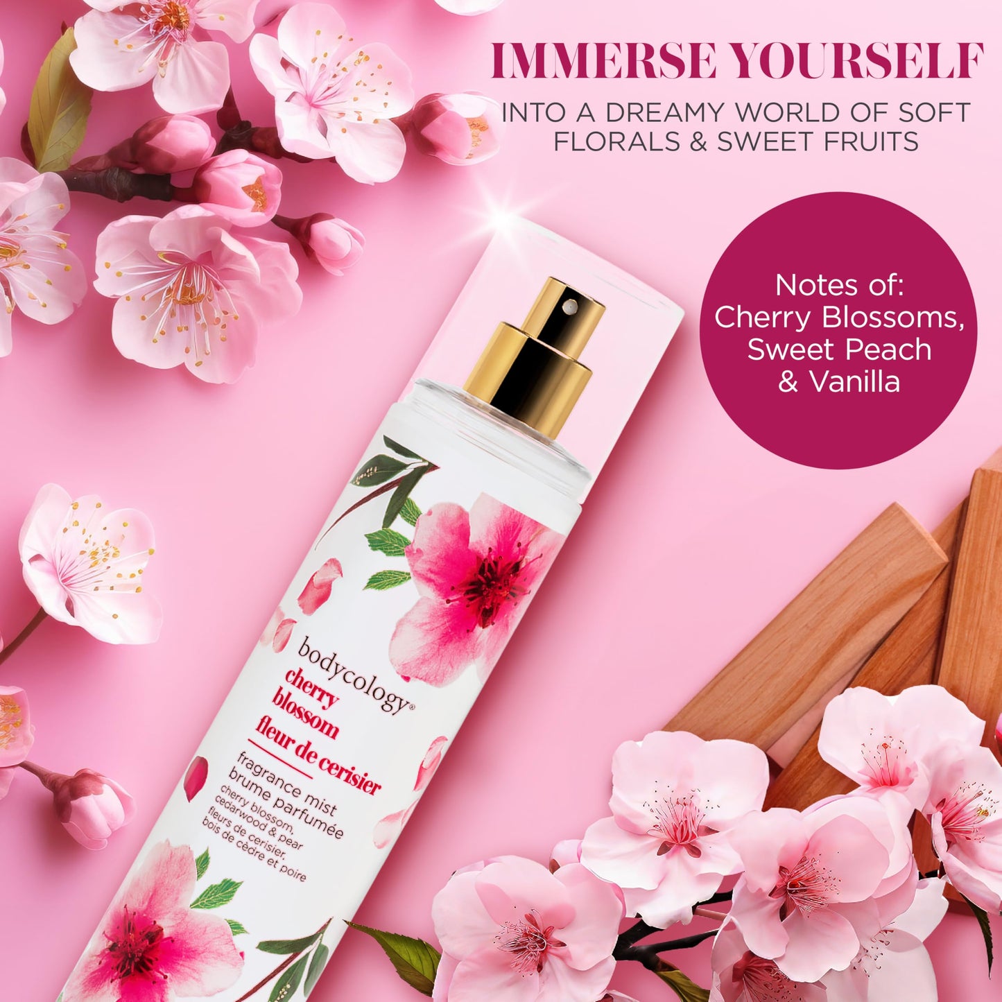 Bodycology Long-Lasting Fragrance Body Mist, Cherry Blossom, 8 fl oz Beauty & Personal Care Bodycology