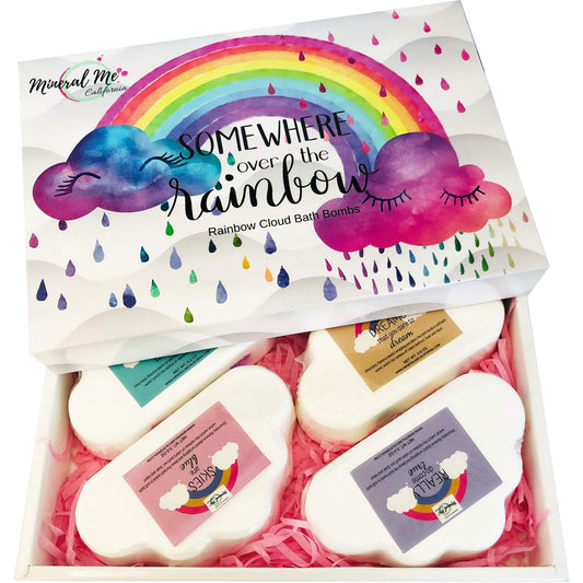 Bath Bombs for Kids - Natural and Organic Magic Rainbow Bubble Bath Bombs w/Moisturizing Shea Butter and Natural Oils, 4 Large Unicorn Cloud… Beauty & Personal Care Mineral Me California