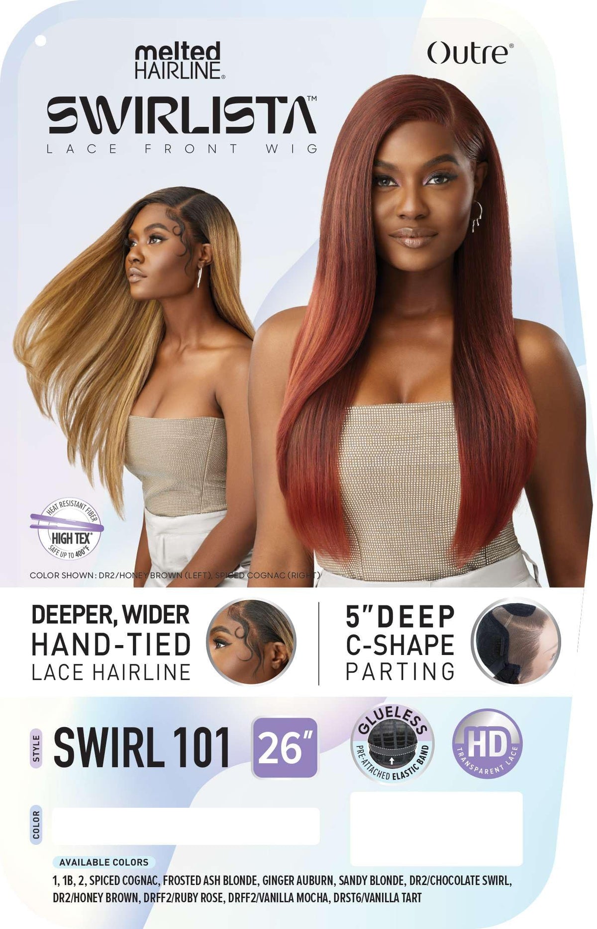 Outre Lace Front Wig - Melted Hairline - Swirlista - Swirl 101 (DR2/HONEY BROWN)