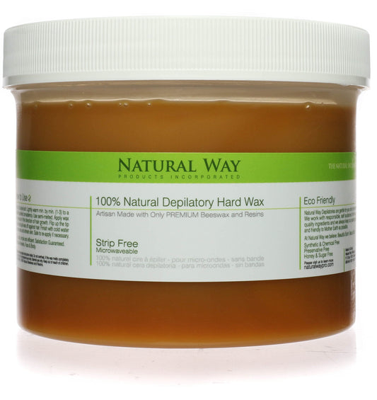 Natural Wax: Face & Body Waxing - Microwaveable Original Formula - 24oz by Natural Way Products Incorporated Beauty and Personal Care Natural Way