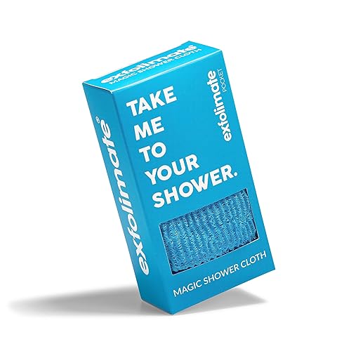 ExfoliMATE | Magic Exfoliating Shower Cloth Gently Removes Dead Skin for a Youthful Clear Complexion (Pocket 2.0, Aqua) Beauty & Personal Care Green Heart Labs