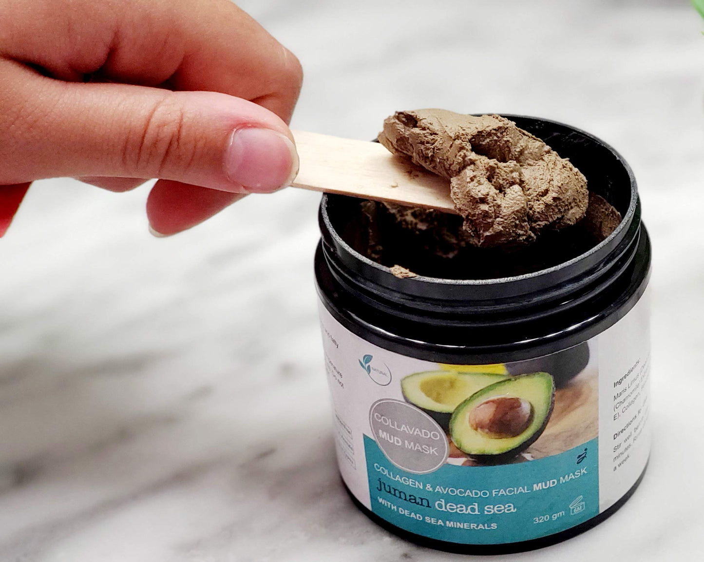 Reveal Naturals All Natural Juman Dead Sea Mud Mask infused with Avocado & Dead Sea Minerals 11.9 oz. Minimizes Pores. Tone Skin. Reduces Excess Beauty & Personal Care Reveal Naturals
