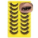 ALICE Cat Eye Lashes Russian Strip Lashes False Eyelashes Clear Band Eyelashes Dramatic Faux Mink Lashes 8 Pairs Beauty & Personal Care ALICE